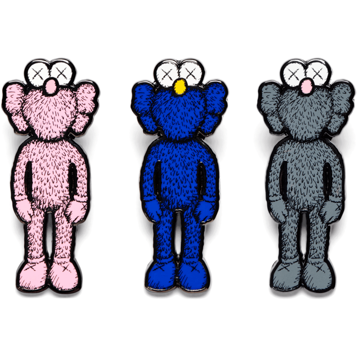 Kaws KAWS NGV BFF Enamel Pin Set - Black, Blue, & Pink Kawsone Size ONE SIZE - 1 Thumbnail