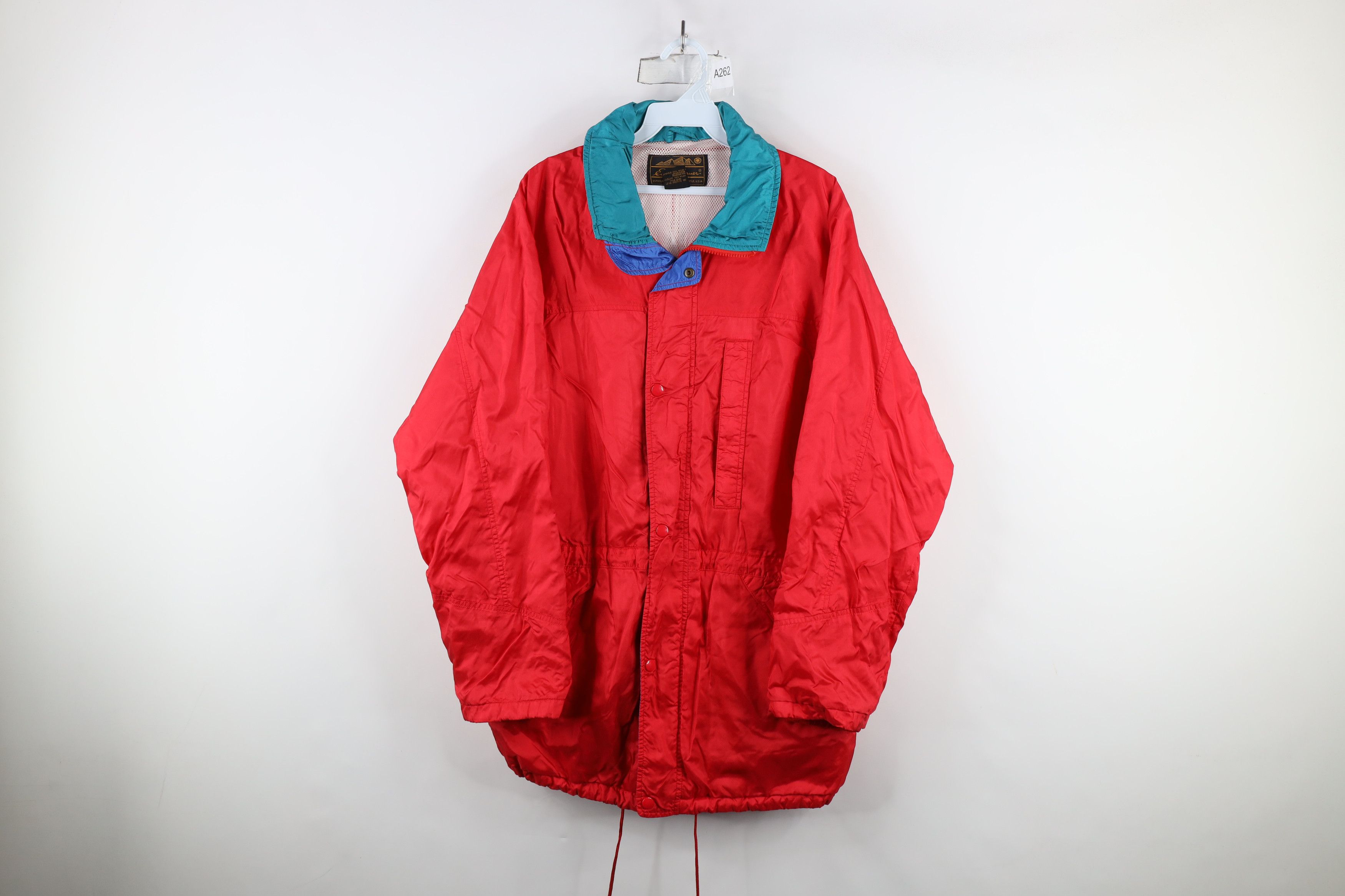 Eddie Bauer × Vintage Vintage 90s Eddie Bauer Goretex Long Rain Jacket Coat Red Size US S / EU 44-46 / 1 - 1 Thumbnail