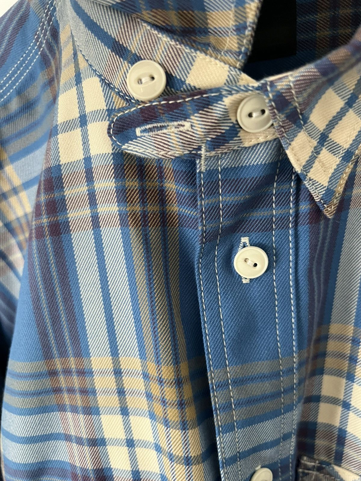DAIWA PIER39 Daiwa Pier39 Tech Elbow Patch Work Shirt- Flannel Size US L / EU 52-54 / 3 - 6 Thumbnail