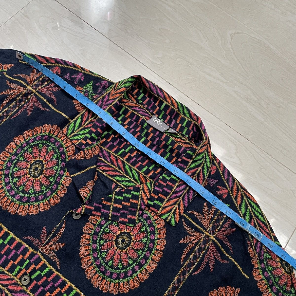 Asos 🔥Asos Vintage Pattern shirt Size US XXL / EU 58 / 5 - 9 Thumbnail