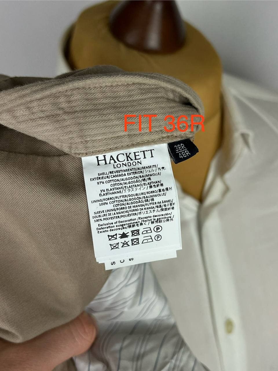 Hackett London Solid Stretch Cotton Unlined Casual Sport Coat Size 36R - 11 Thumbnail