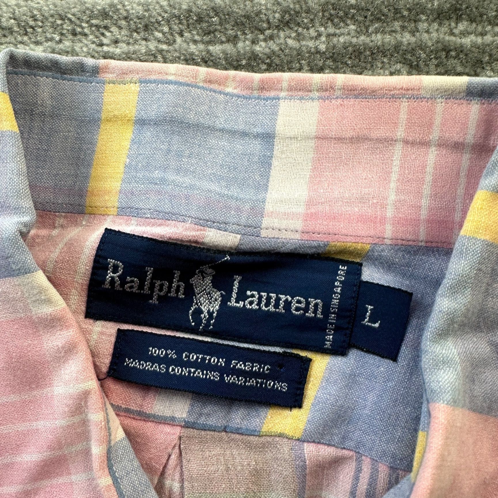 Ralph Lauren Ralph Lauren Shirt Mens Large Pink Plaid Madras Button Up Pony Shirt Size US L / EU 52-54 / 3 - 6 Thumbnail