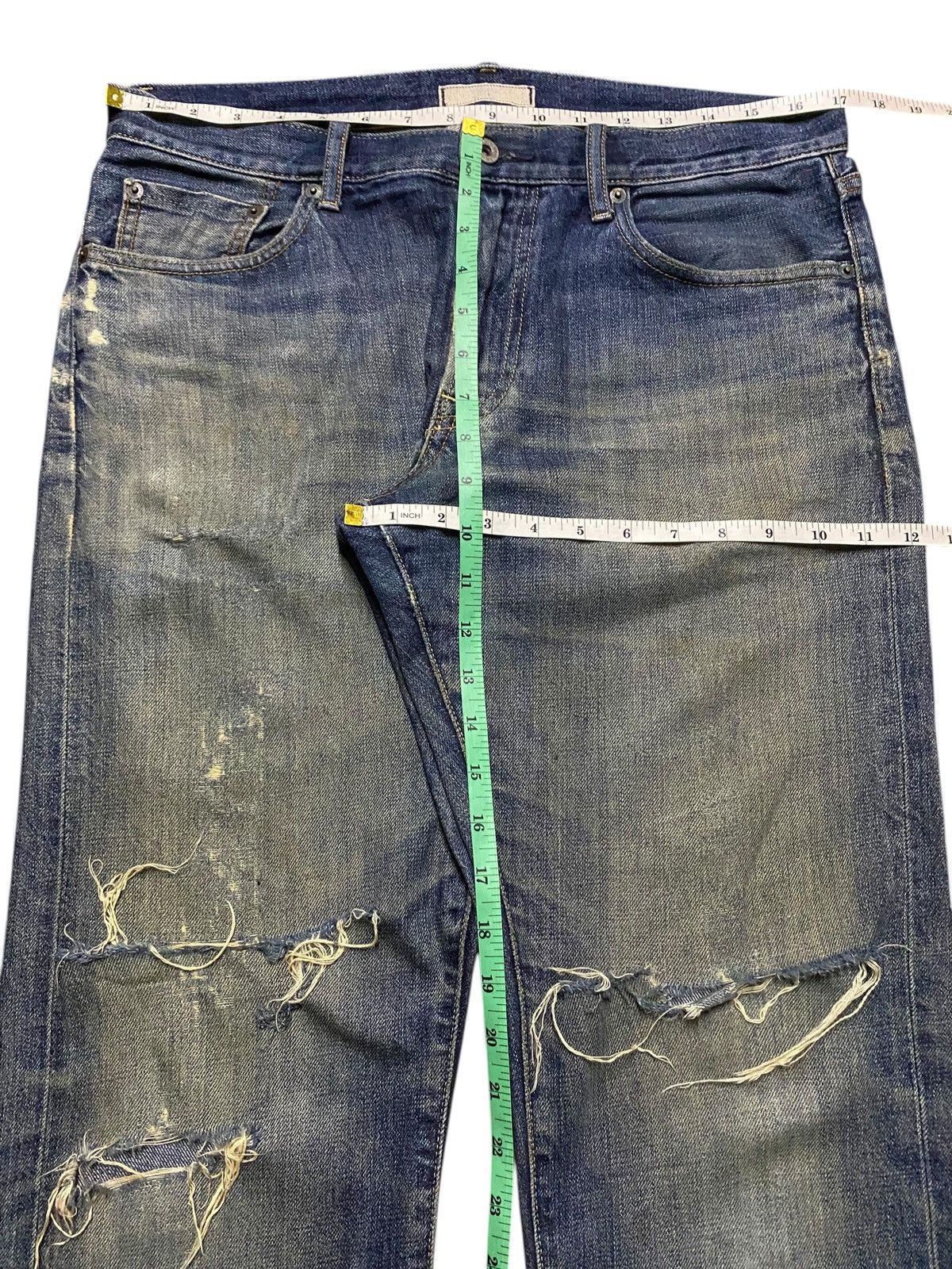 Japanese Brand Vintage Japanese Brand Uniqlo Selvedge Distressed Jeans Size US 34 / EU 50 - 15 Thumbnail