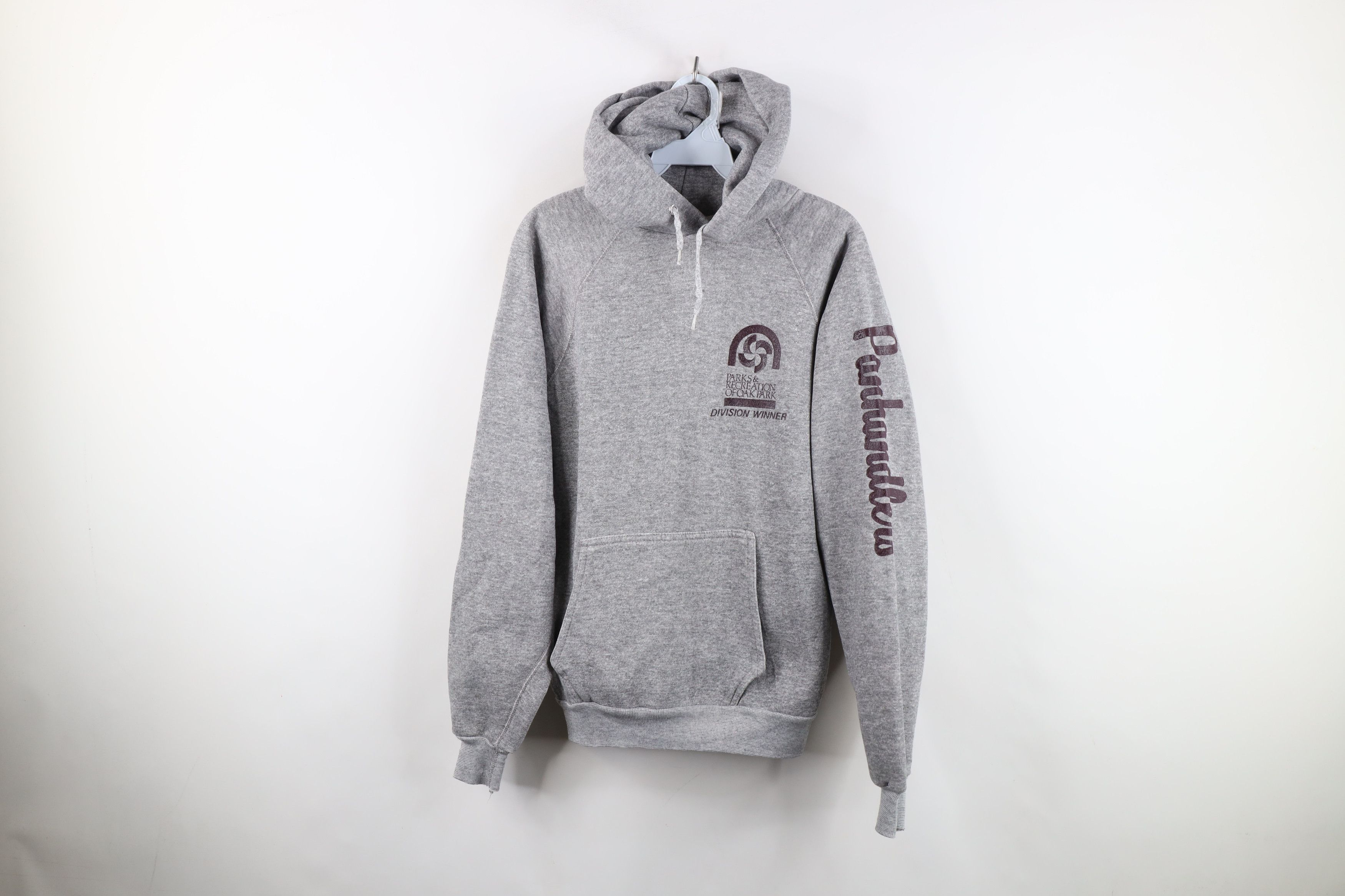 Vintage Vintage 70s Streetwear Parks and Rec Triblend Hoodie USA Size US L / EU 52-54 / 3 - 1 Thumbnail