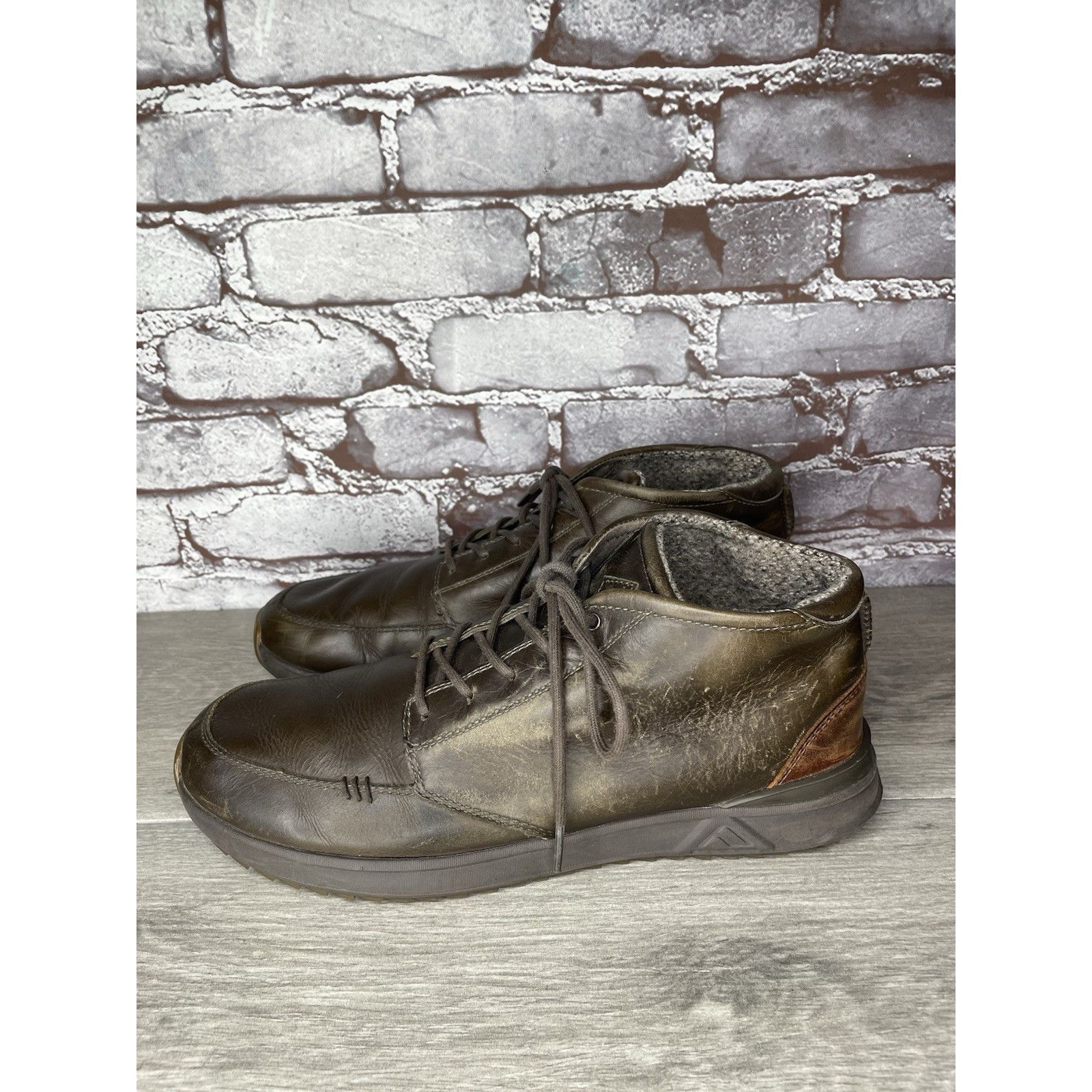 REEF Reef Rover Mid Brown Leather Casual Chukka Boots Shoes Men S Size US 11 / EU 44 - 12 Thumbnail