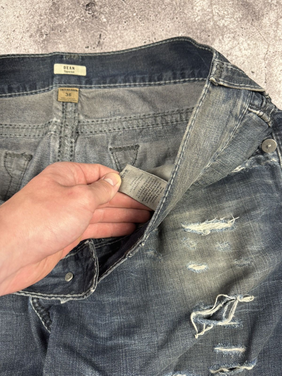 True Religion Crazy Vintage True Religion distressed baggy jeans Japanesse Size US 36 / EU 52 - 11 Thumbnail