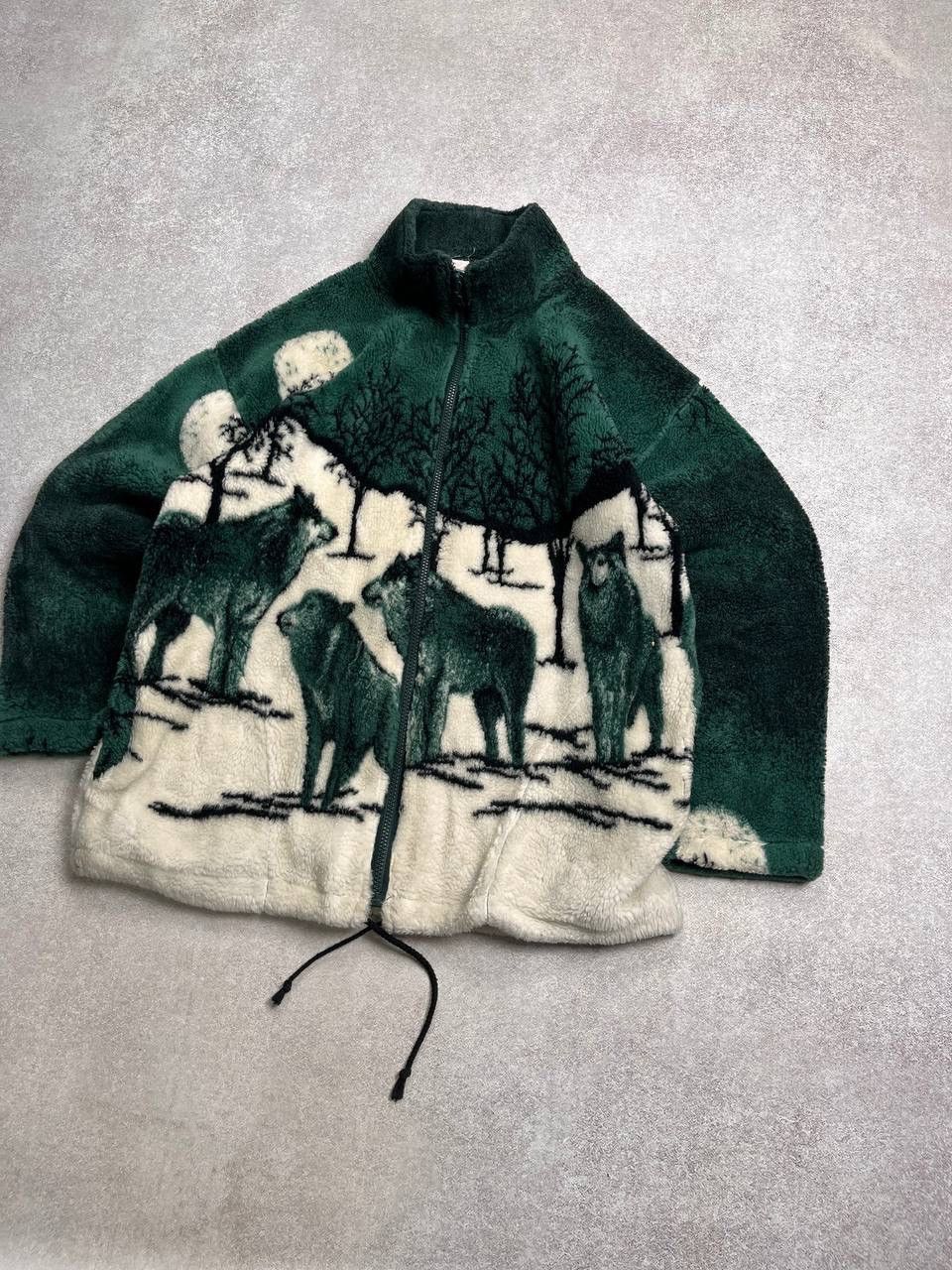 Vintage VINTAGE ANIMALS WOLVES FLEECE SHERPA JACKET S Size US S / EU 44-46 / 1 - 2 Thumbnail