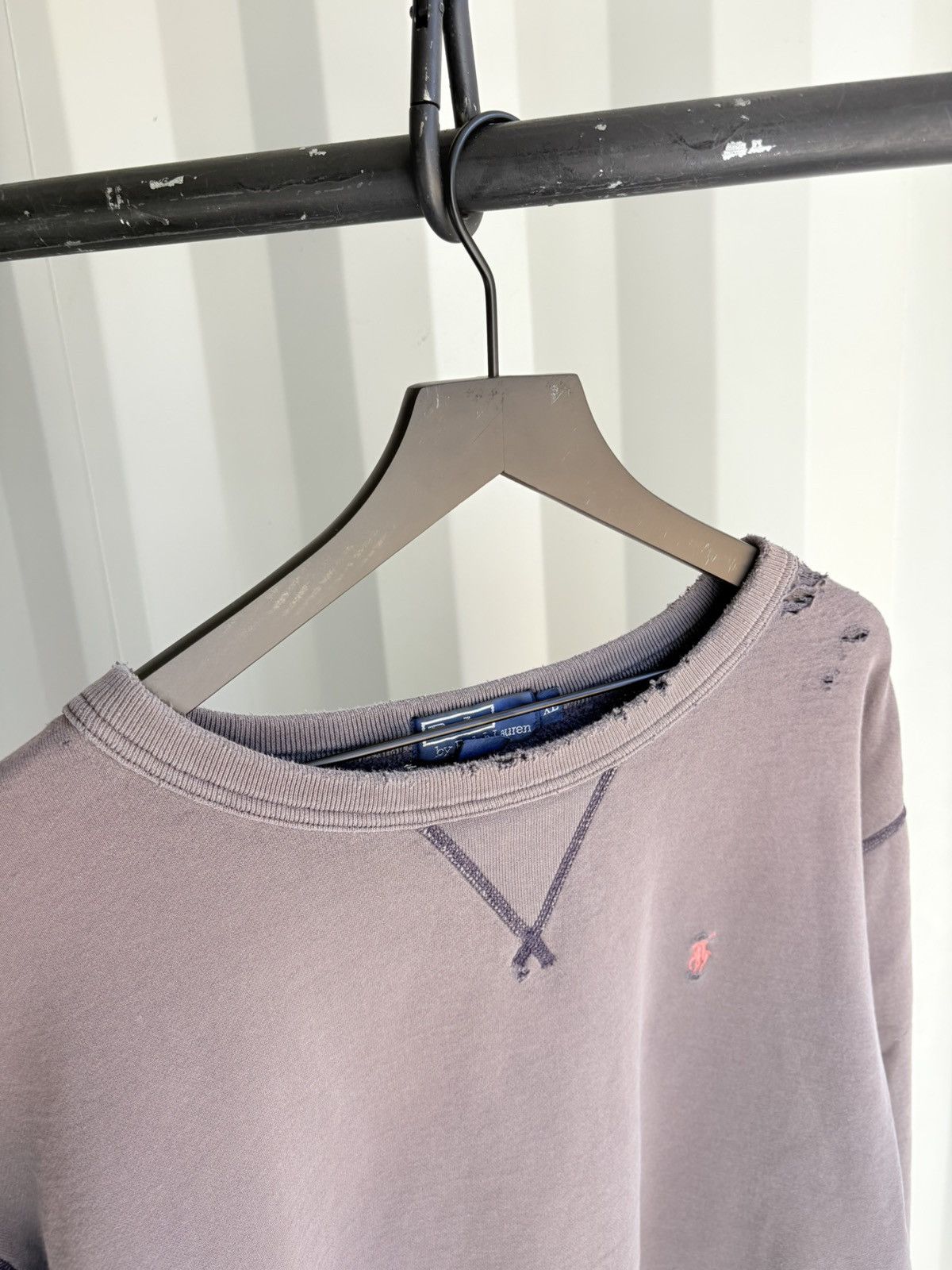 Vintage Vintage Polo Boxy Thrashed Faded Sweatshirt ERD Grunge WCC Size US XL / EU 56 / 4 - 3 Thumbnail