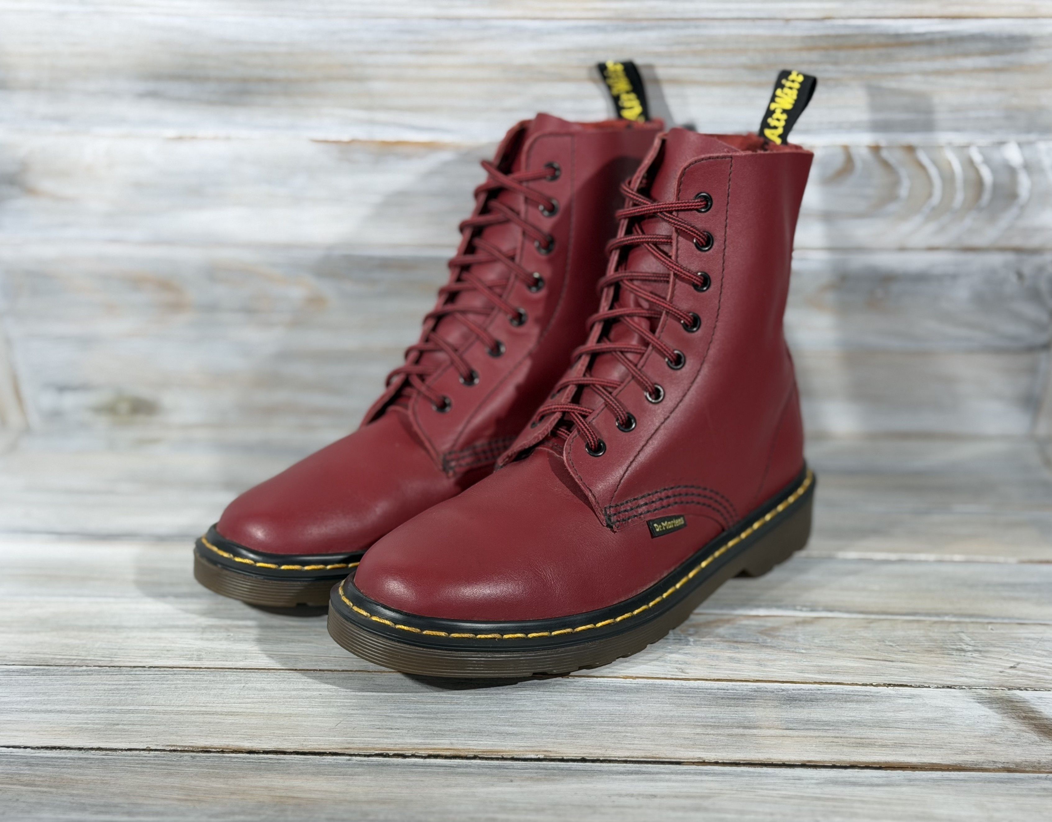 Dr. Martens Dr MARTENS Y552 Cherry Red Made In England Leather Boots Size US 7 / IT 37 - 17 Thumbnail