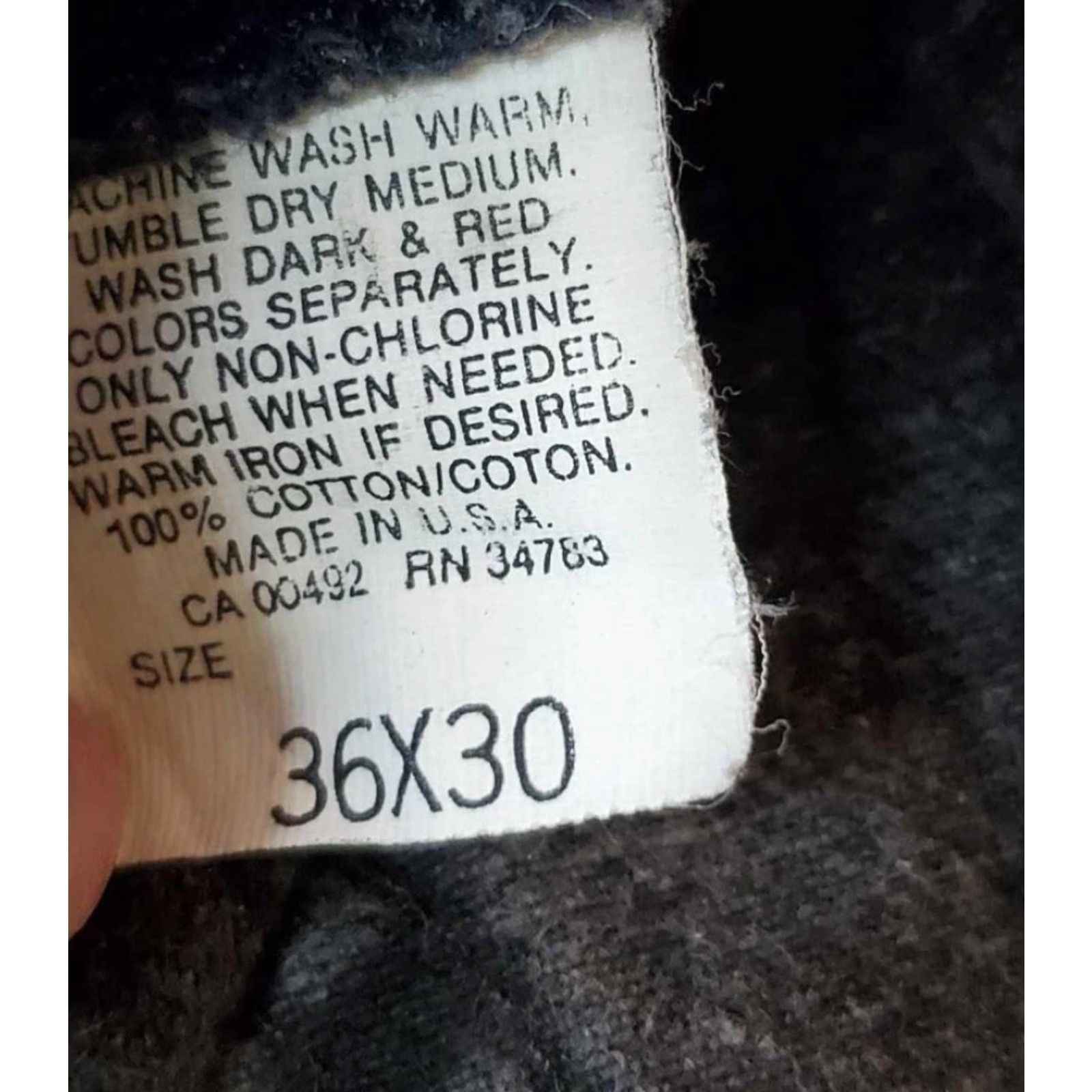 VINTAGE Lee Storm Rider Jeans Mens 36X30 Black Denim USA Made Straight Leg Hemmed