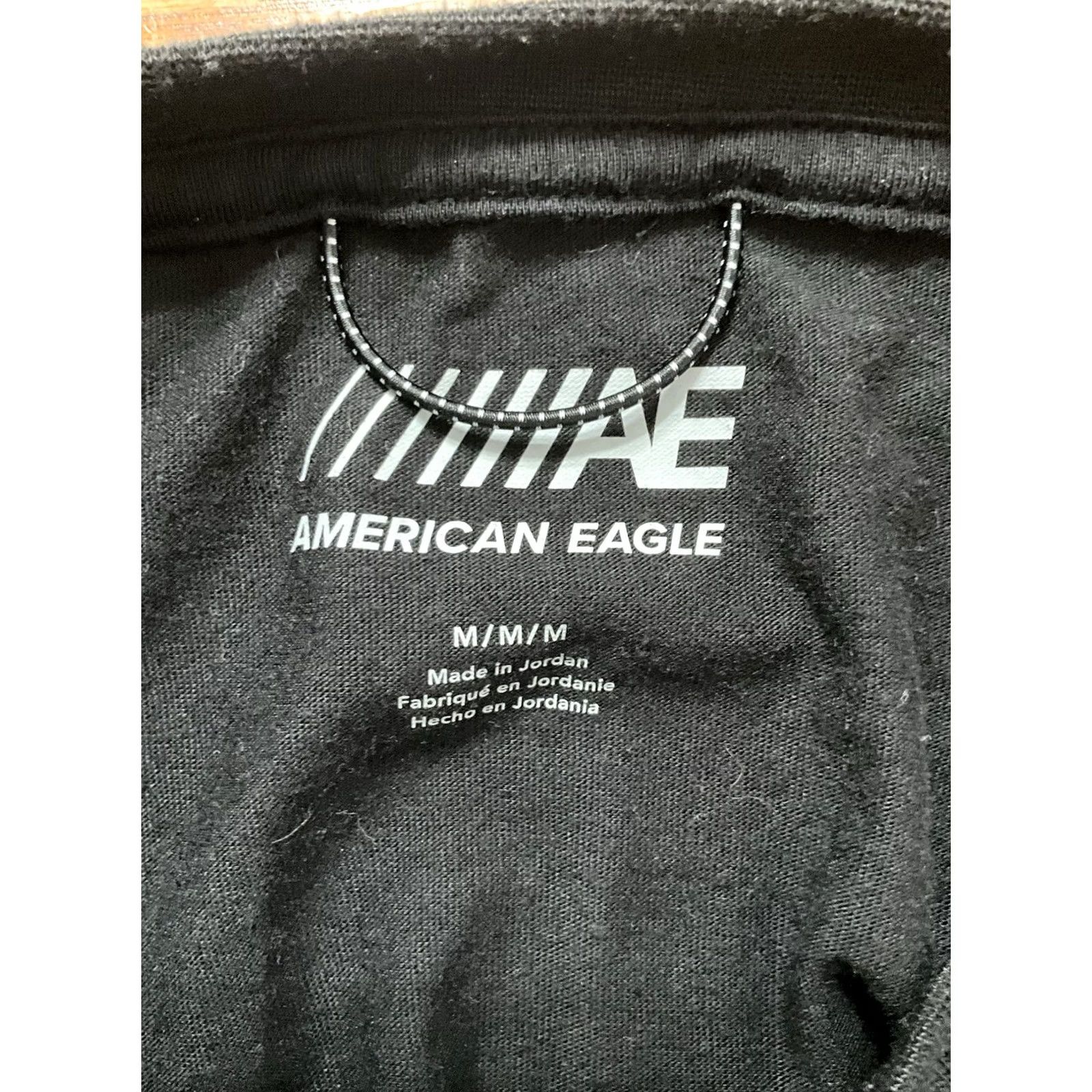 Vintage American Eagle Crewneck Long Sleeve Black Shirt Mens M Cotton 100% Solid Threaded Classic Size US M / EU 48-50 / 2 - 5 Thumbnail