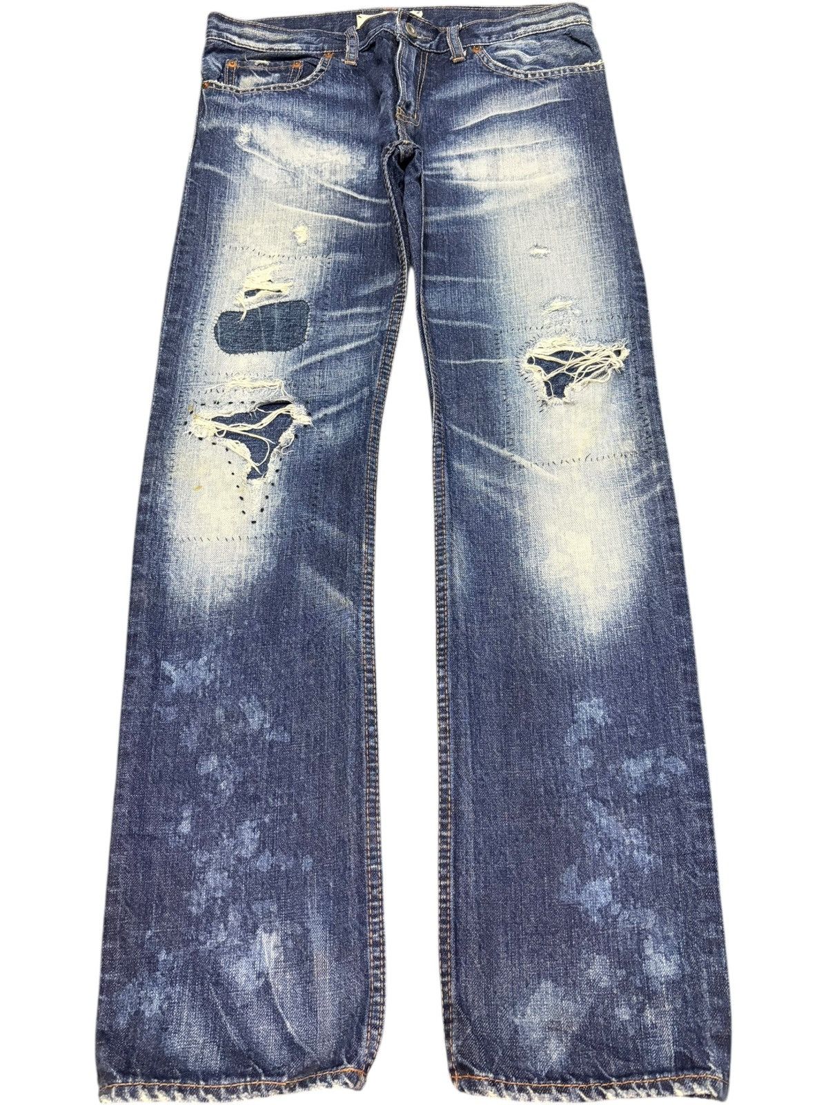 Ksubi Vintage Japanese Rna Bleached Patches Distressed Jeans Size 31" - 1 Thumbnail