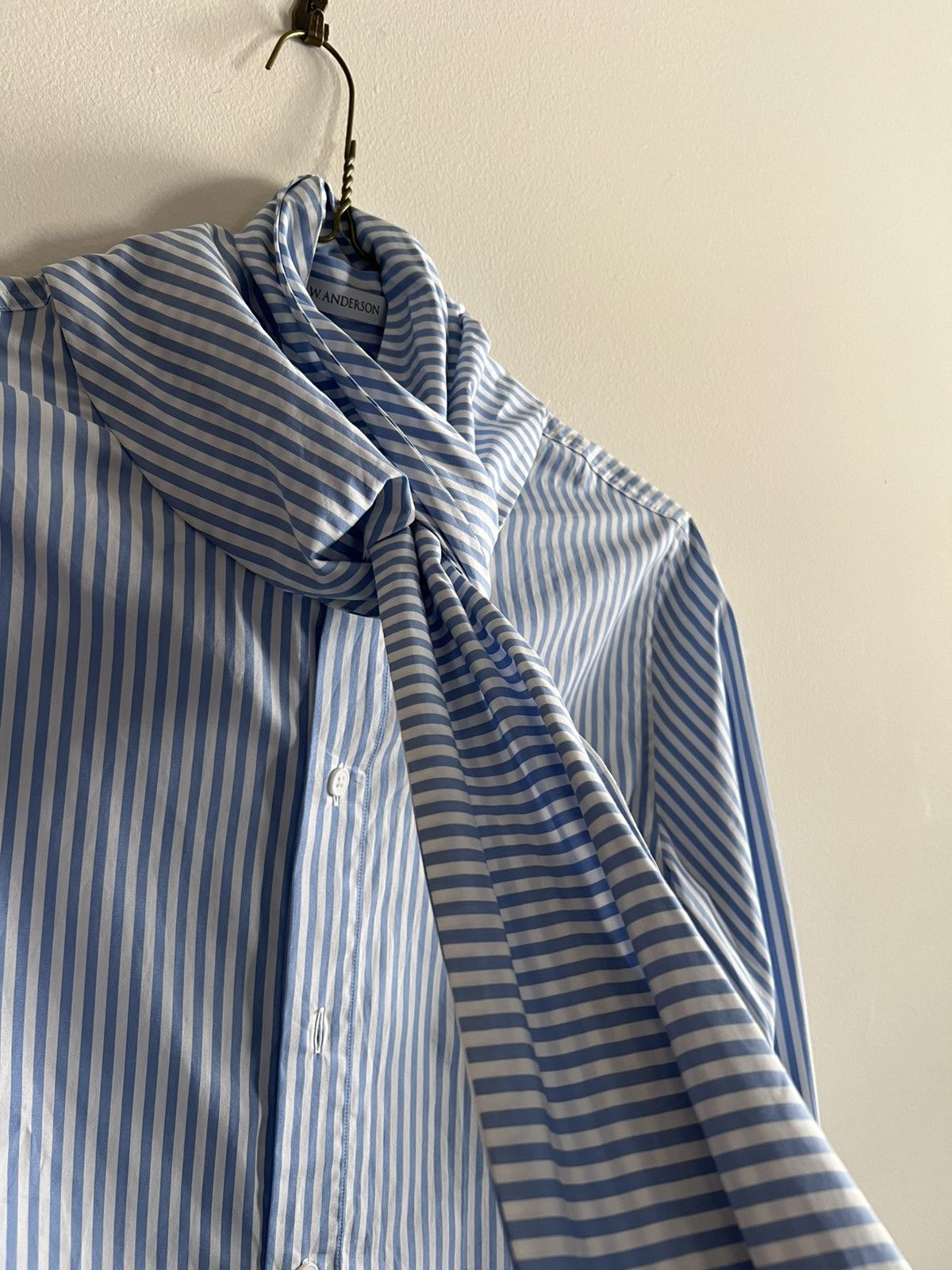 JW Anderson Jw Anderson Beach Striped Scarf Shirt Blue Size S Never Worn Size US S / EU 44-46 / 1 - 3 Thumbnail