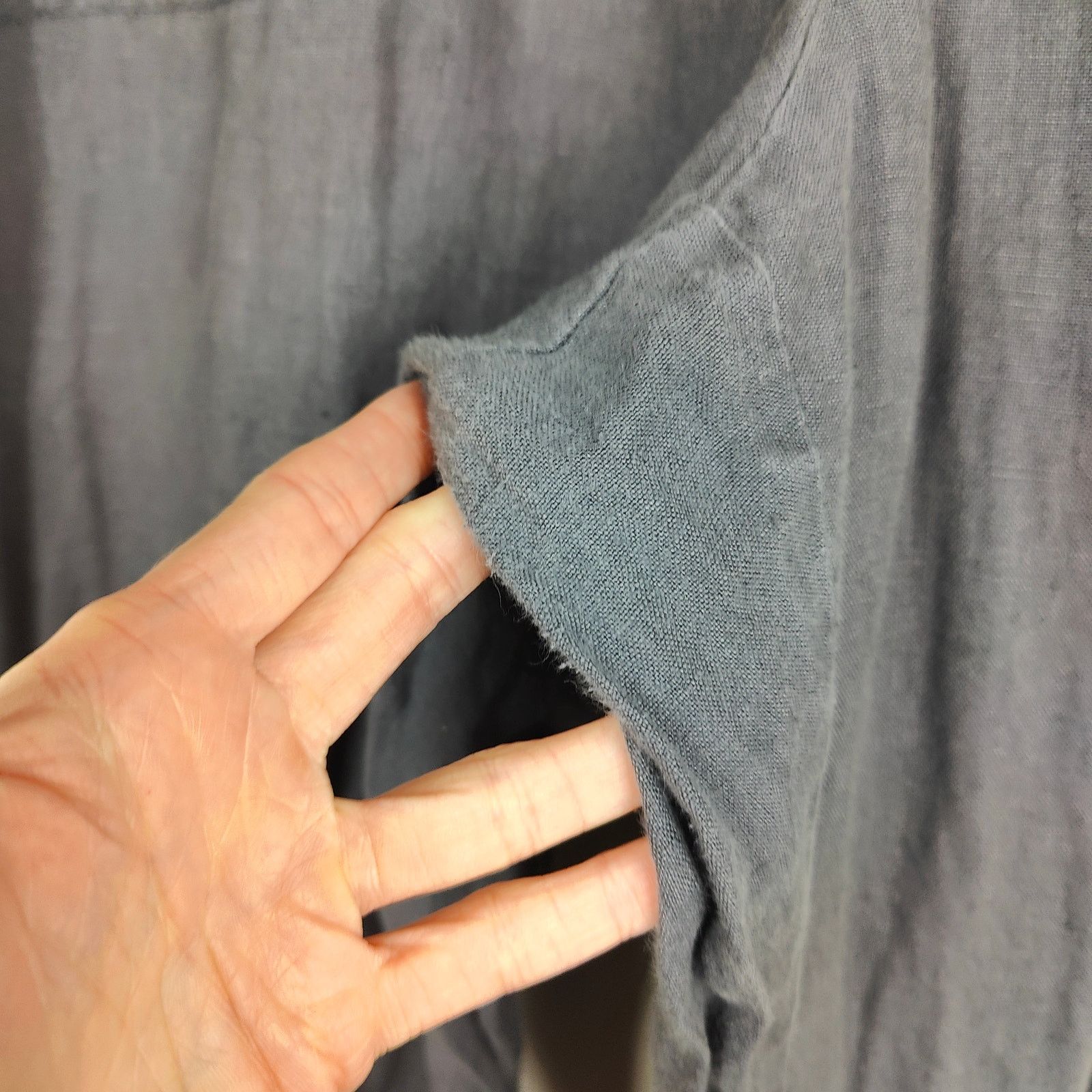 Other J Jill Linen Pants Women Large Gray Roll Cuff Pull On Size 29" - 6 Thumbnail