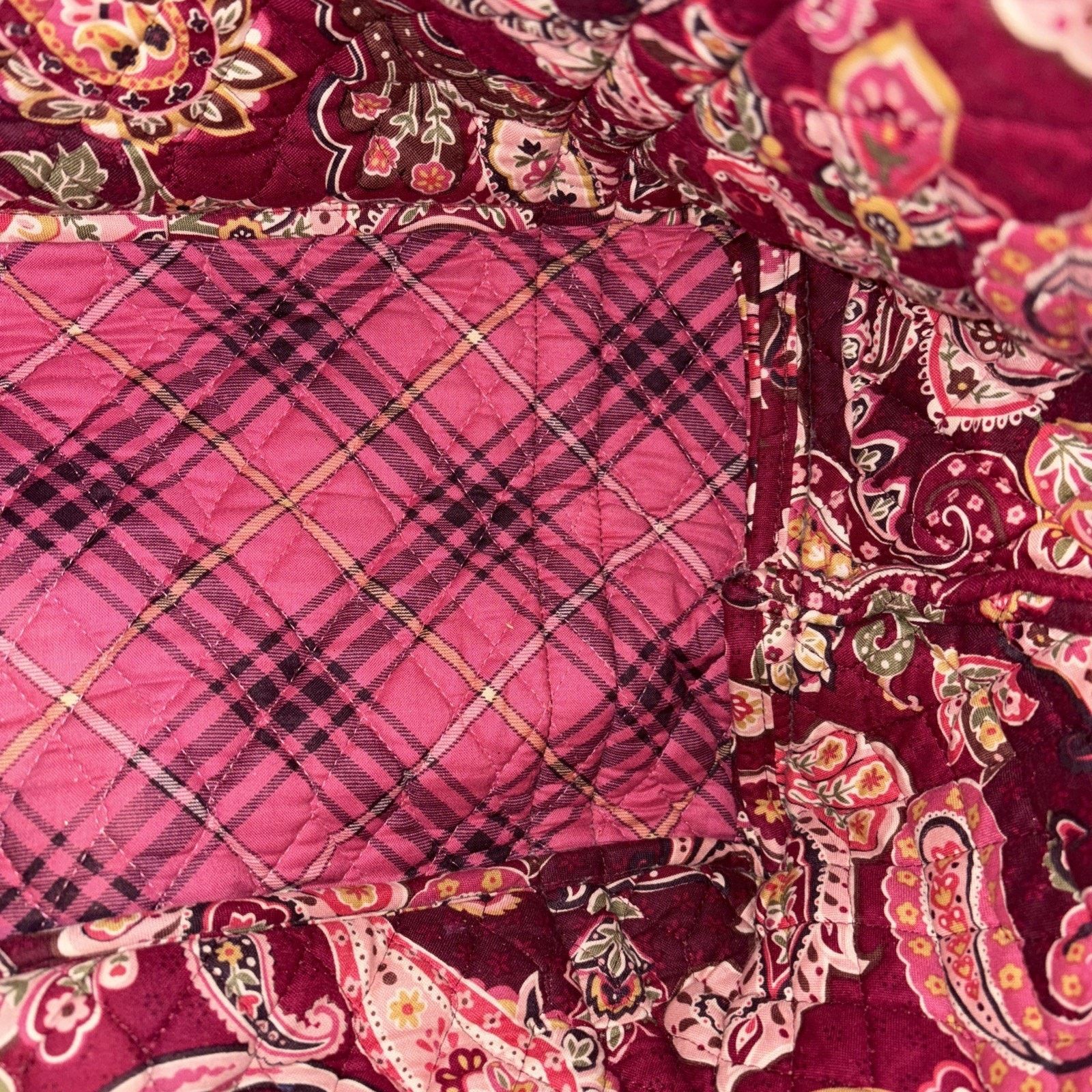 Vera Bradley Vera Bradley Large Tote And Pencil Pouch Raspberry Paisley Size ONE SIZE - 8 Thumbnail