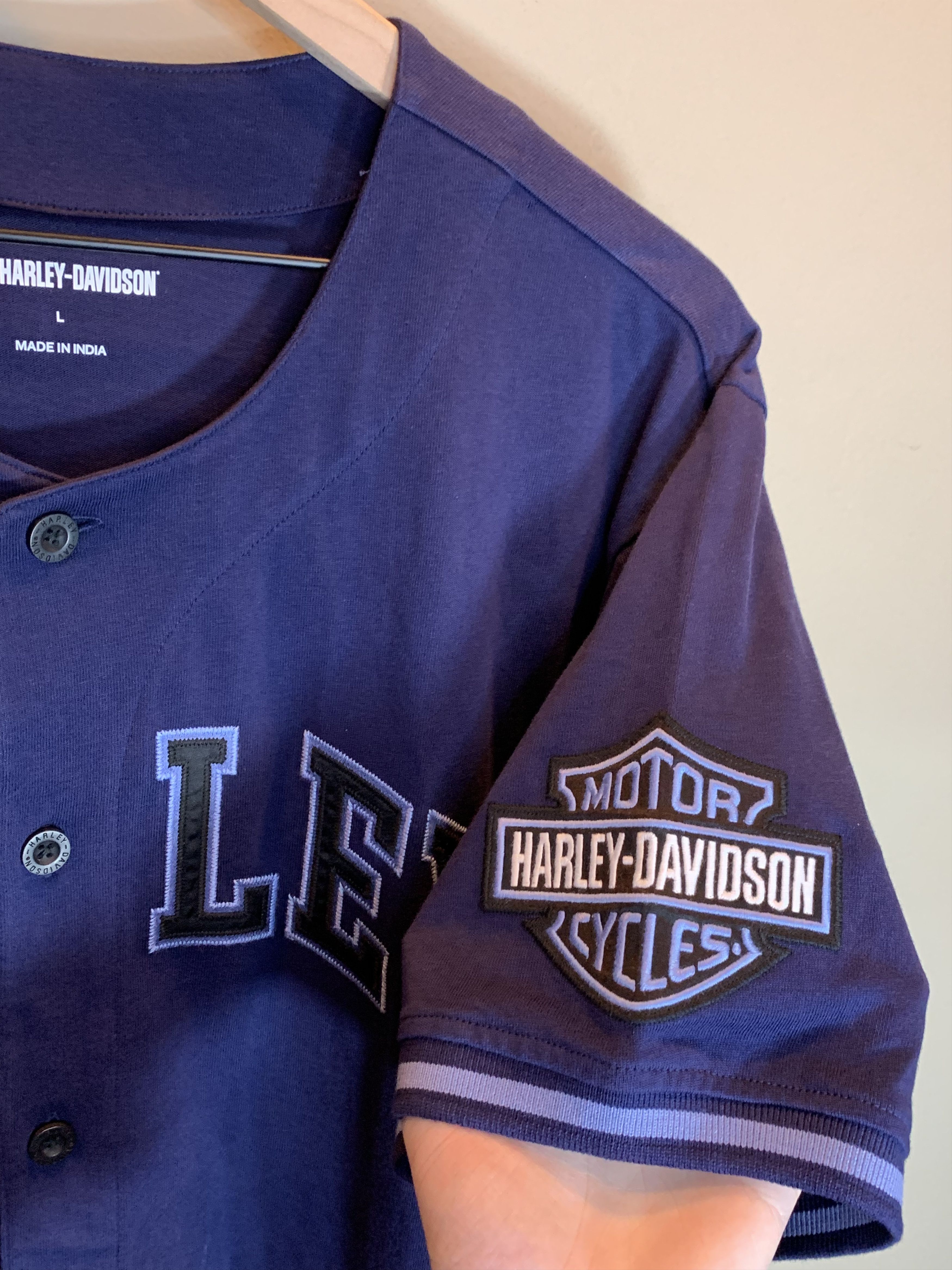 Harley Davidson *RARE* Harley Davidson Biker Embroidered Baseball Jersey - L Size US L / EU 52-54 / 3 - 3 Thumbnail