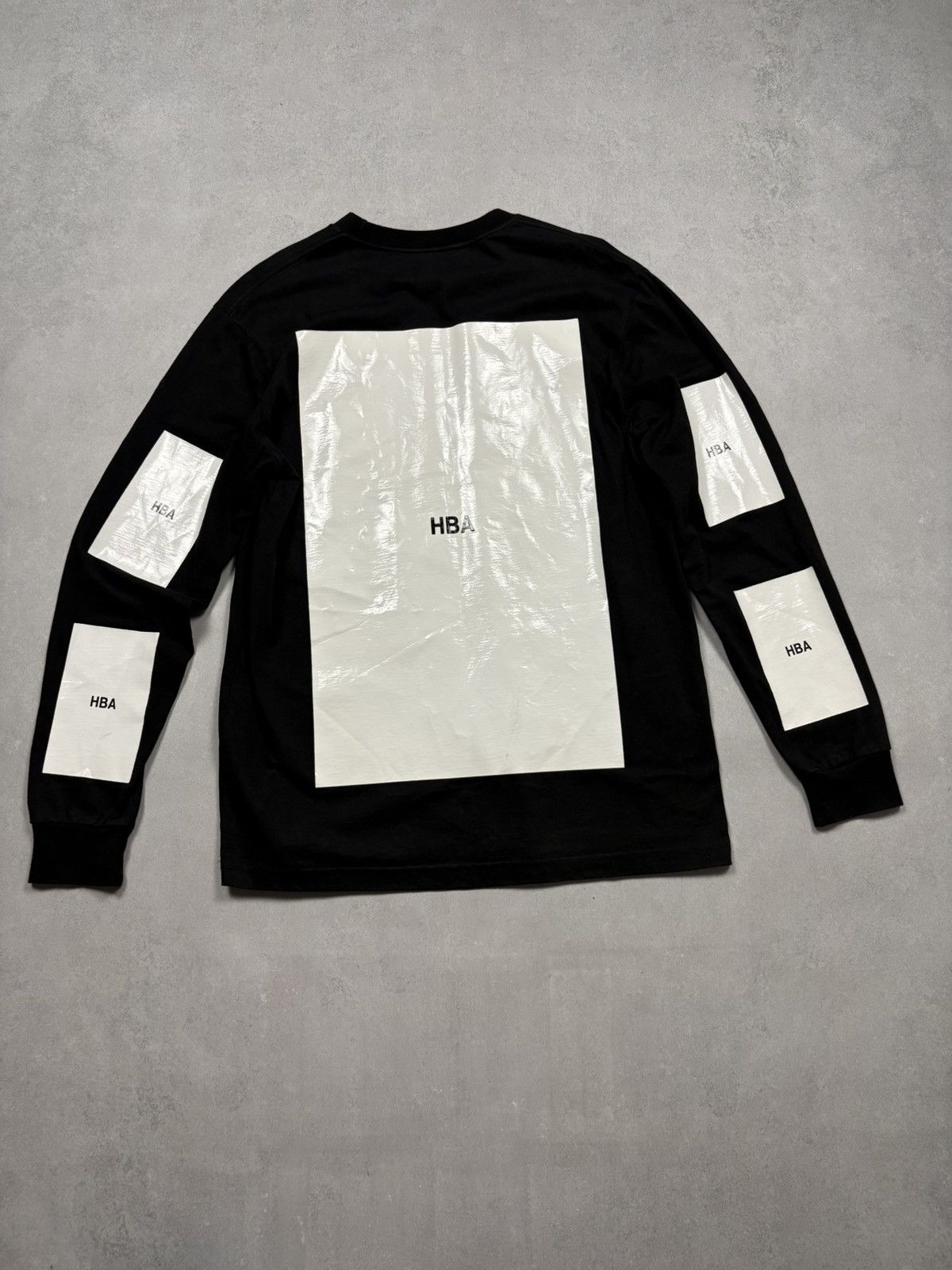 Hood By Air Hood By Air HBA Black Long Sleeve Vinyl Logo Shirt
