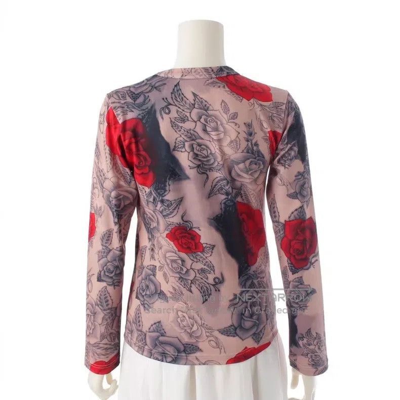 Comme des Garcons Comme des Garcons Blood Rose Tattoo Long Sleeve T-shirt Size XS / US 0-2 / IT 36-38 - 4 Thumbnail