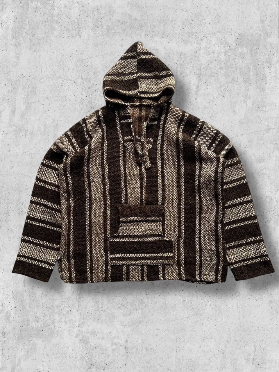 Vintage Baja Joe vintage knitted natural hoodie HANDMADE boxy Size US M / EU 48-50 / 2 - 1 Thumbnail