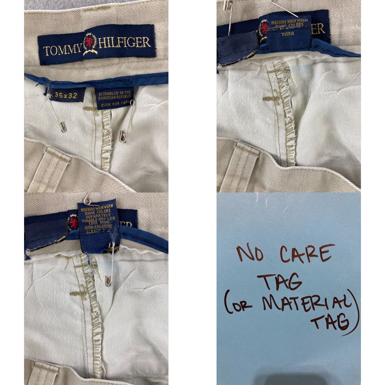 Tommy Hilfiger VINTAGE Tommy Hilfiger Pants 90s USA Casual Khakis Mens 36x32 Beige Flat Front Regular Size US 36 / EU 52 - 8 Thumbnail