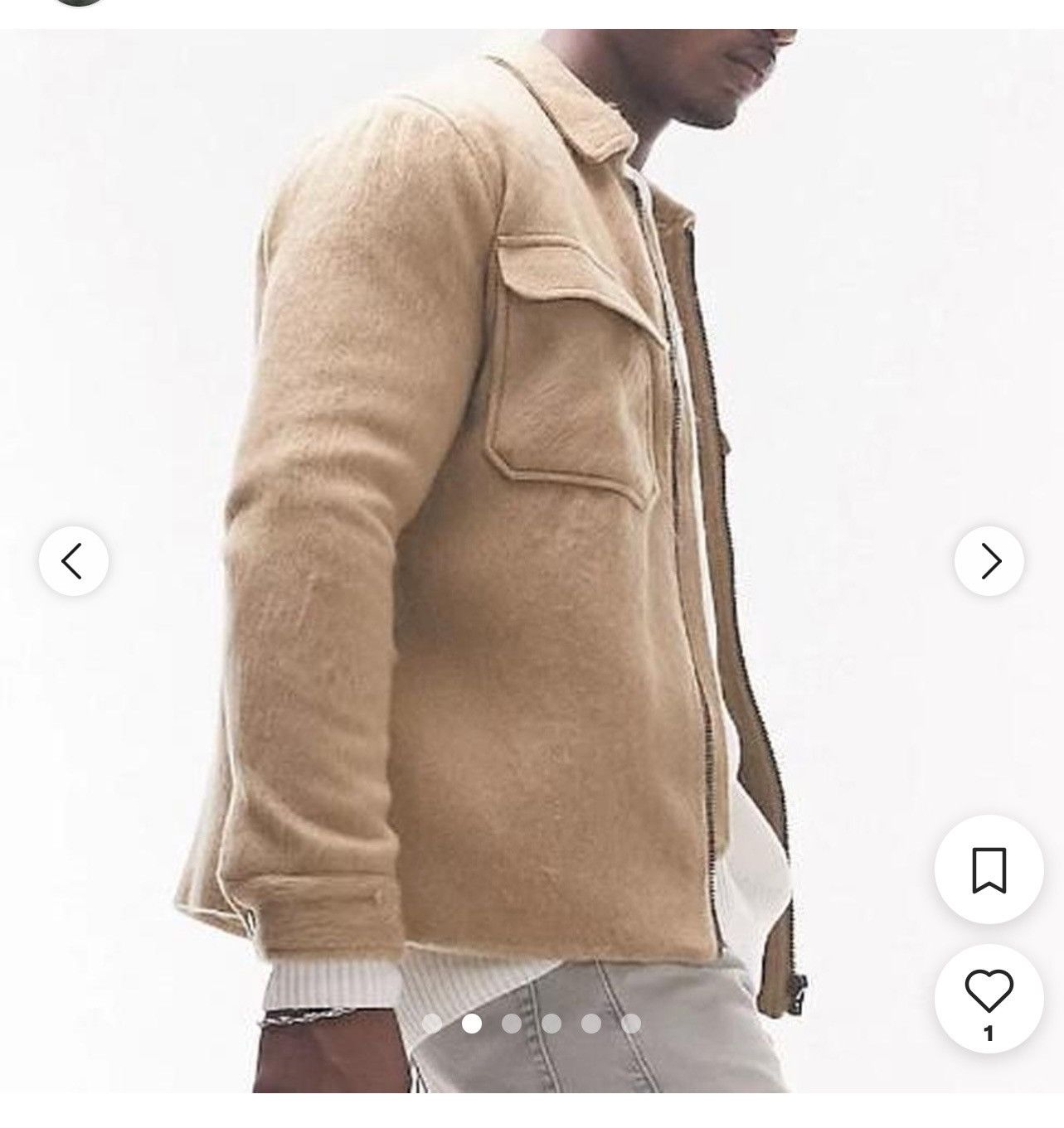 Topman Brand New Topman Jacket/shacket Brushed Wool Sz M Size US M / EU 48-50 / 2 - 1 Thumbnail