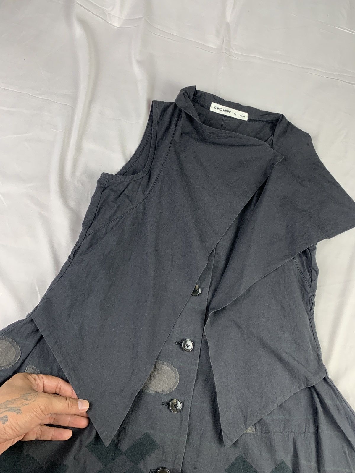Japanese Brand 2000s KEIKO KISHI by nosh Designer Japan Collar Goth Dress Size M / US 6-8 / IT 42-44 - 7 Thumbnail