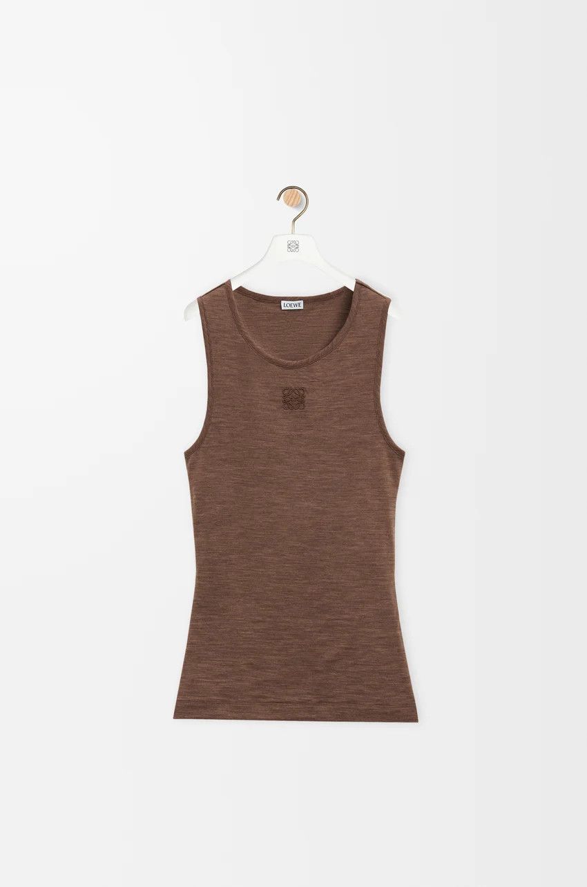o1loc1c0525 Tank Tops in Chocolate Brown
