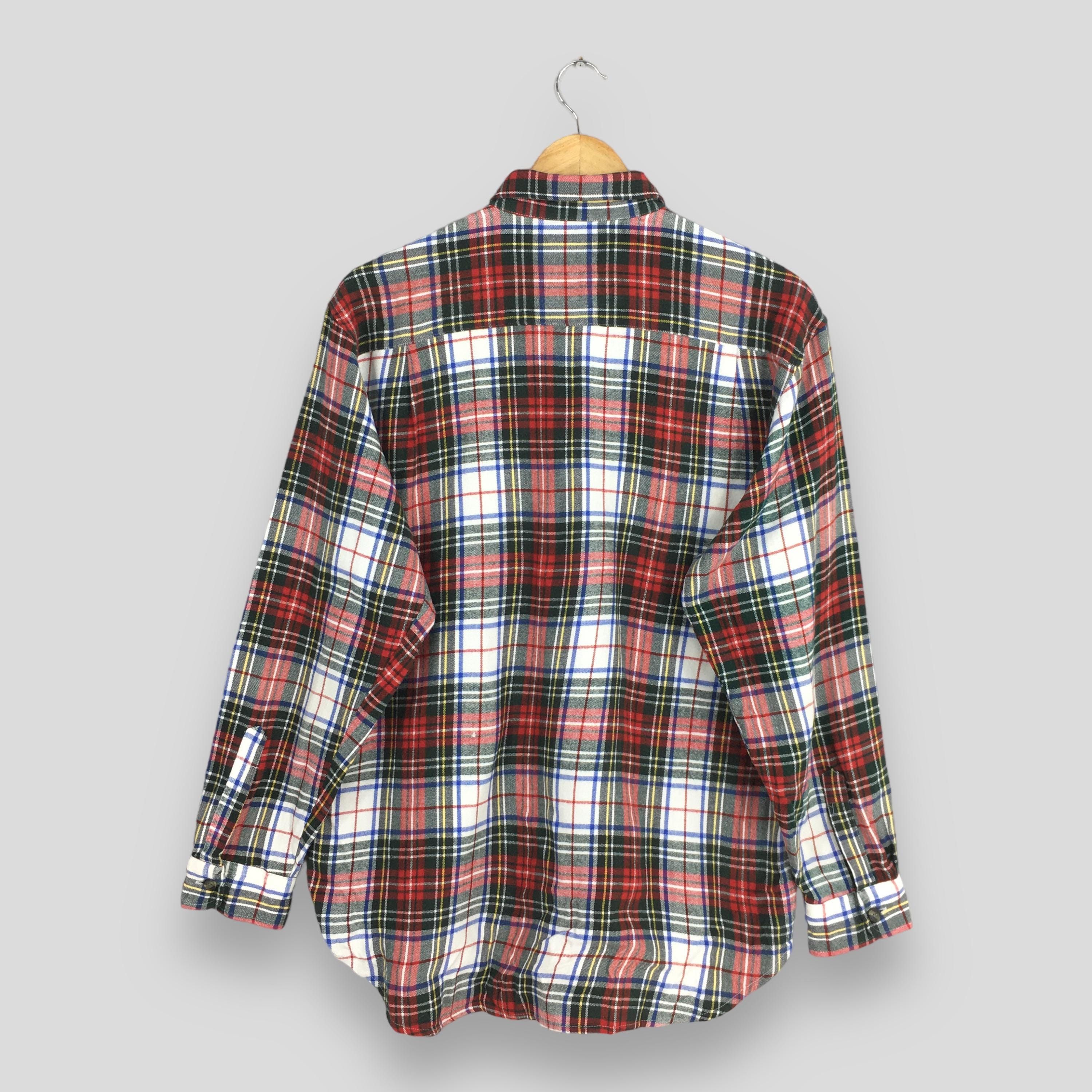 Flannel Vintage 1980s Tassfinder Checkered Plaid Flannel Shirt Large Size US L / EU 52-54 / 3 - 7 Thumbnail
