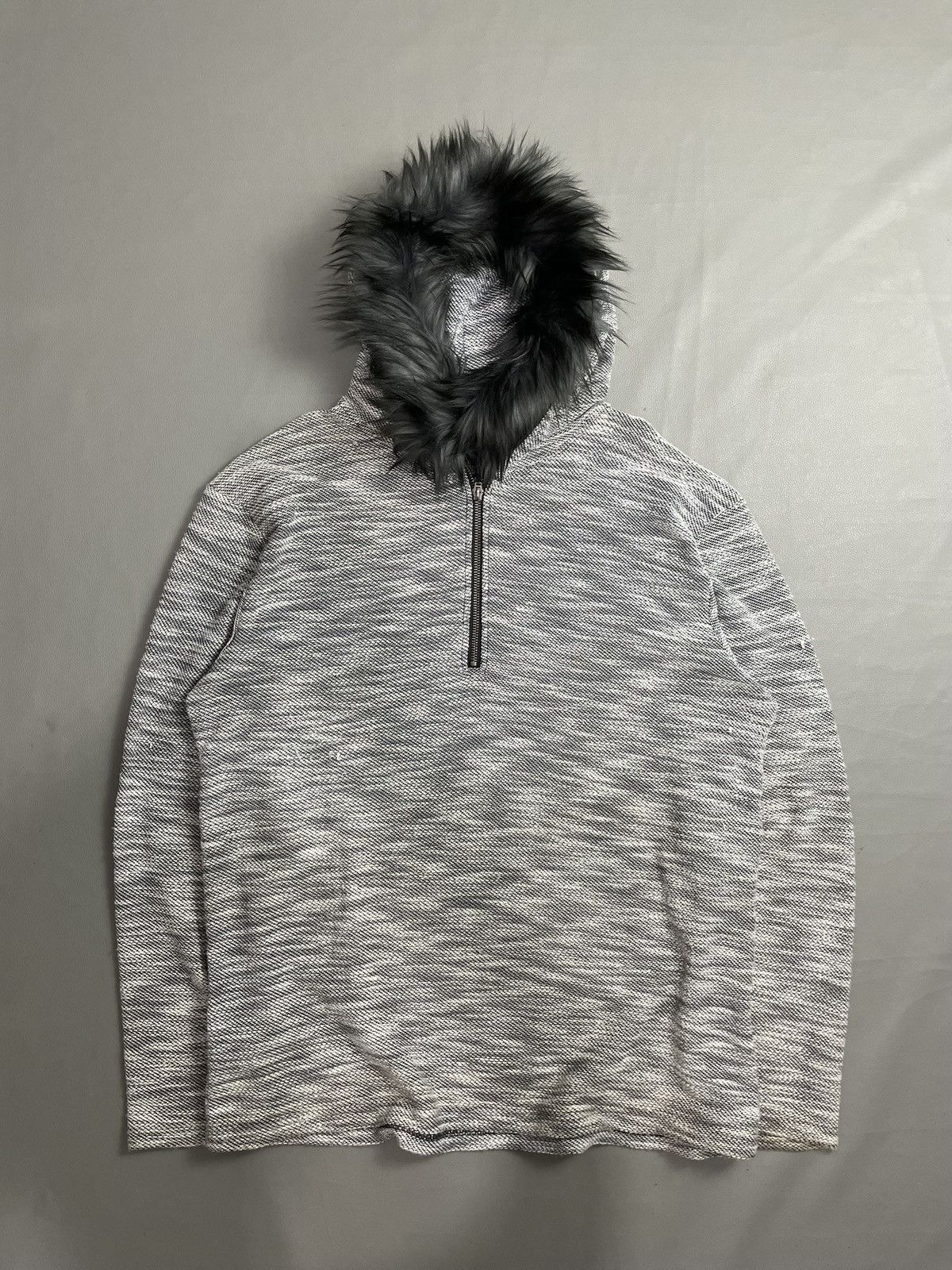 In The Attic Rare In attic Half Zip Fur Hoodie Size US L / EU 52-54 / 3 - 1 Thumbnail