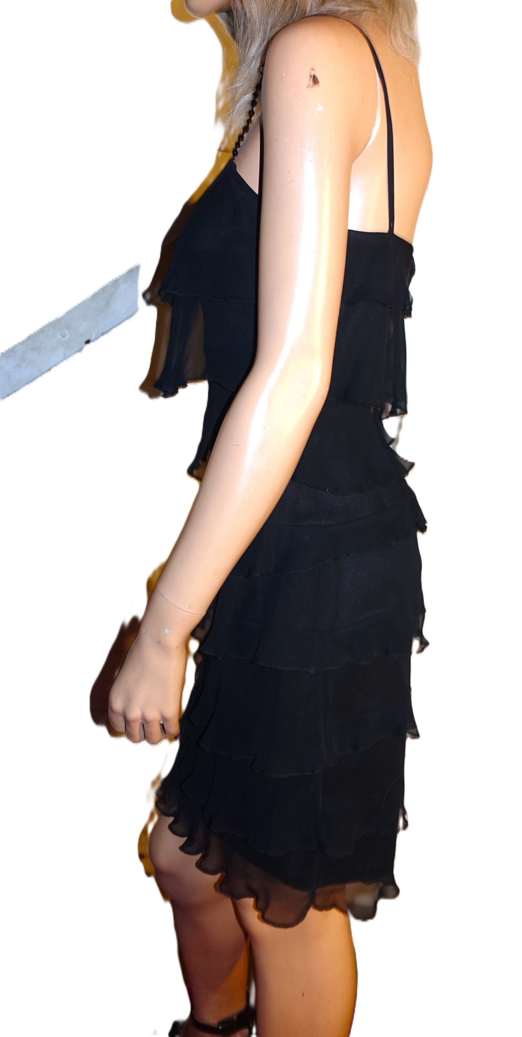Other ABS Allen Schwartz. Black Ruffled Tank Dress 6 Size M / US 6-8 / IT 42-44 - 5 Thumbnail