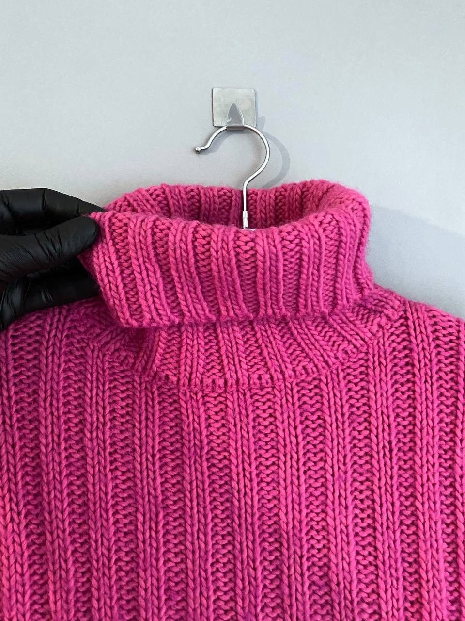 Our Legacy Men's Large Rib Turtleneck Pink Knit Sweater, L