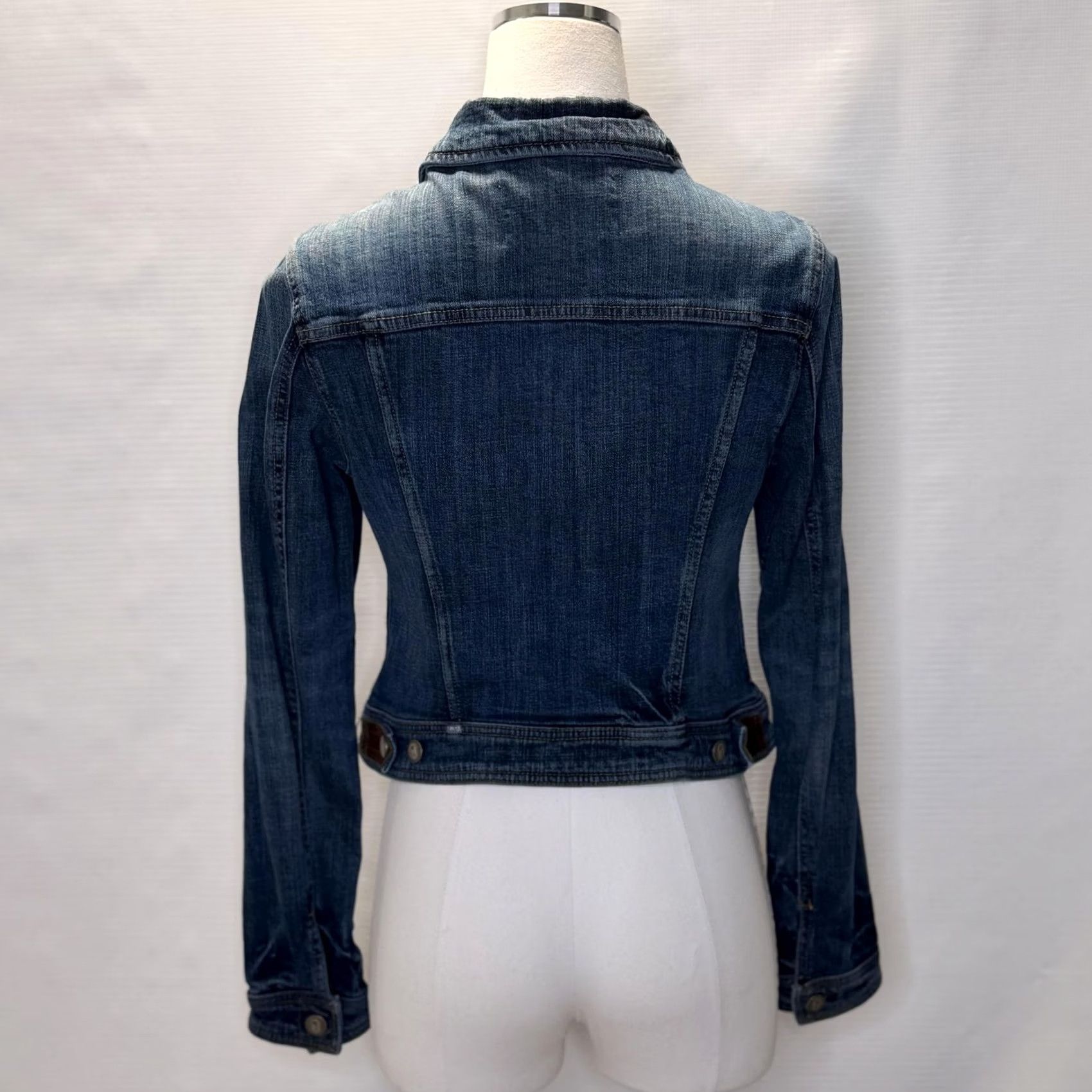 Vintage Pilcro and the Letterpress Denim Jacket Womens Medium Blue Jean Button Front Size 32" / US 10 / IT 46 - 3 Thumbnail