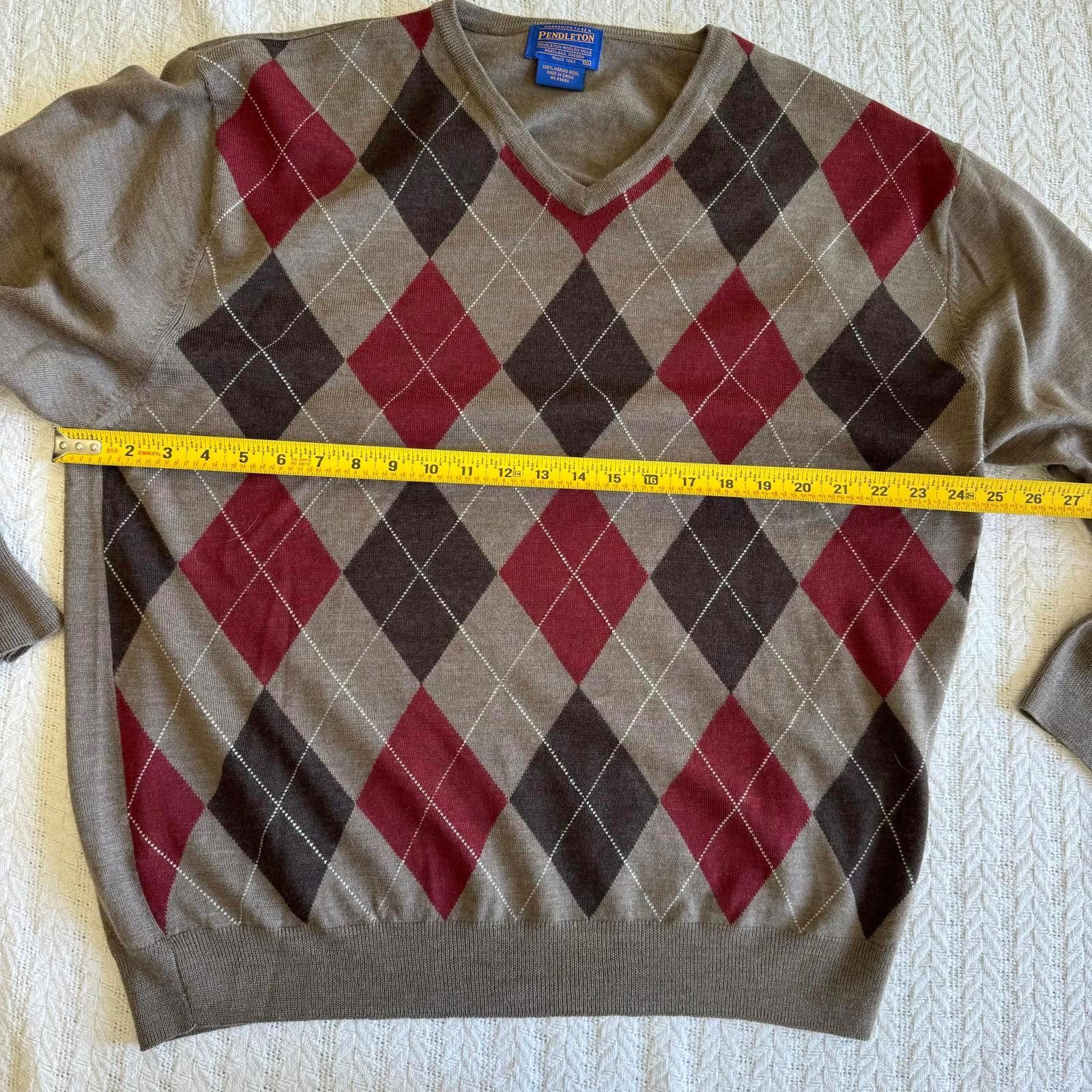 Pendleton Pendleton Men's Merino Wool Argyle Sweater - Size XL Size US XL / EU 56 / 4 - 5 Thumbnail