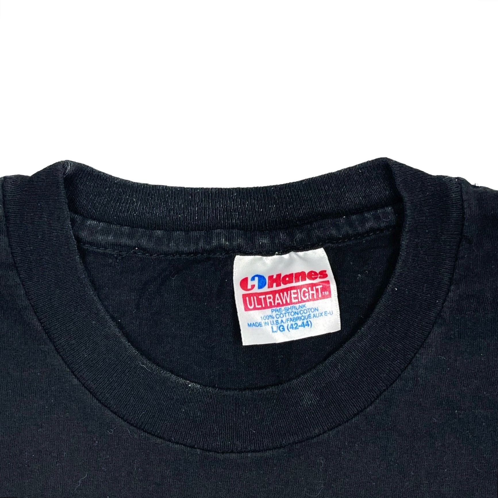 Hanes VINTAGE Elvis Presley Black T-Shirt Logo Hanes Men L 90s 80s Graphic Crew Neck Short Sleeve Mens Large Size US L / EU 52-54 / 3 - 5 Thumbnail