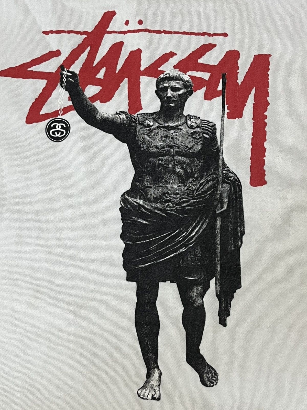 Stussy RARE🔥VINTAGE STUSSY AUGUSTUS STATUE NYC PULLOVER HOODIES Size US L / EU 52-54 / 3 - 3 Thumbnail