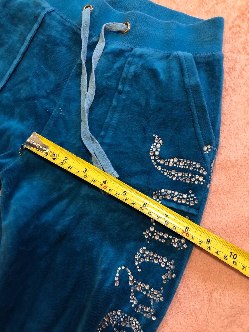 Juicy Couture Vintage blue Pants Juicy Couture big logo crazy Y2K size 30 Size 30" / US 8 / IT 44 - 12 Thumbnail