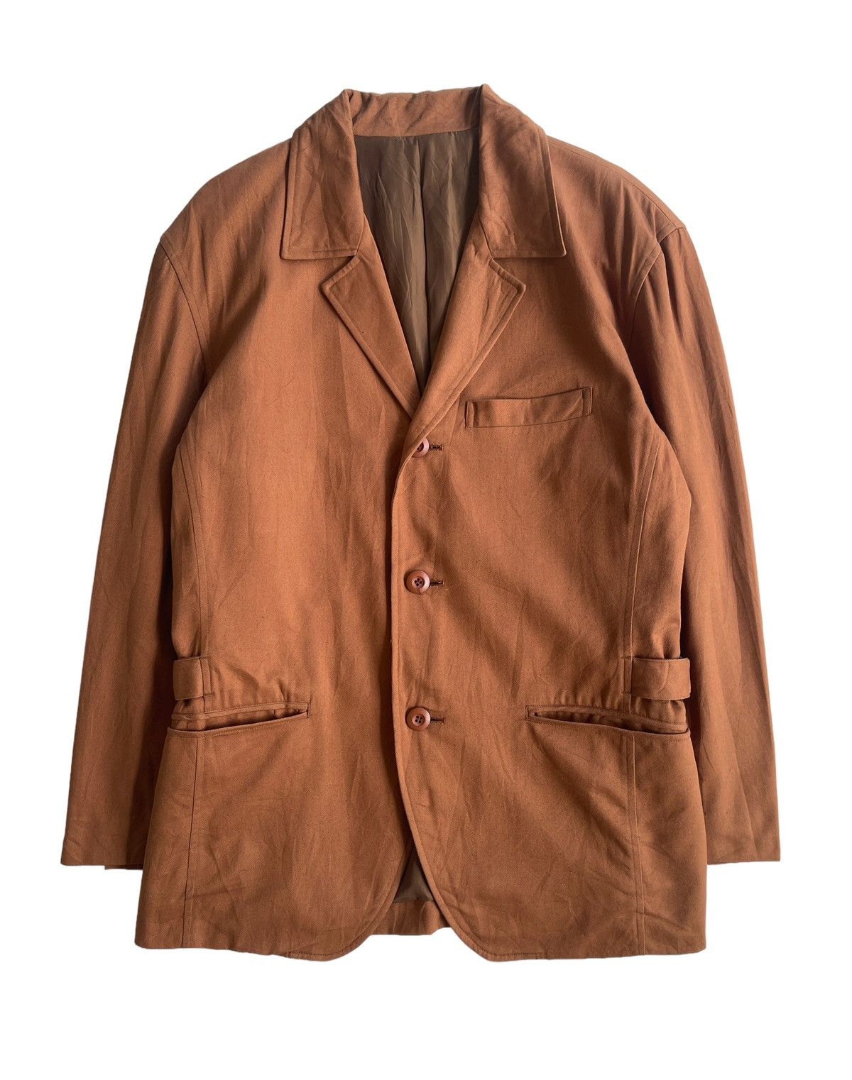 Issey Miyake 80s Issey Miyake Men Buckle Back Jacket Coat Size US M / EU 48-50 / 2 - 8 Thumbnail