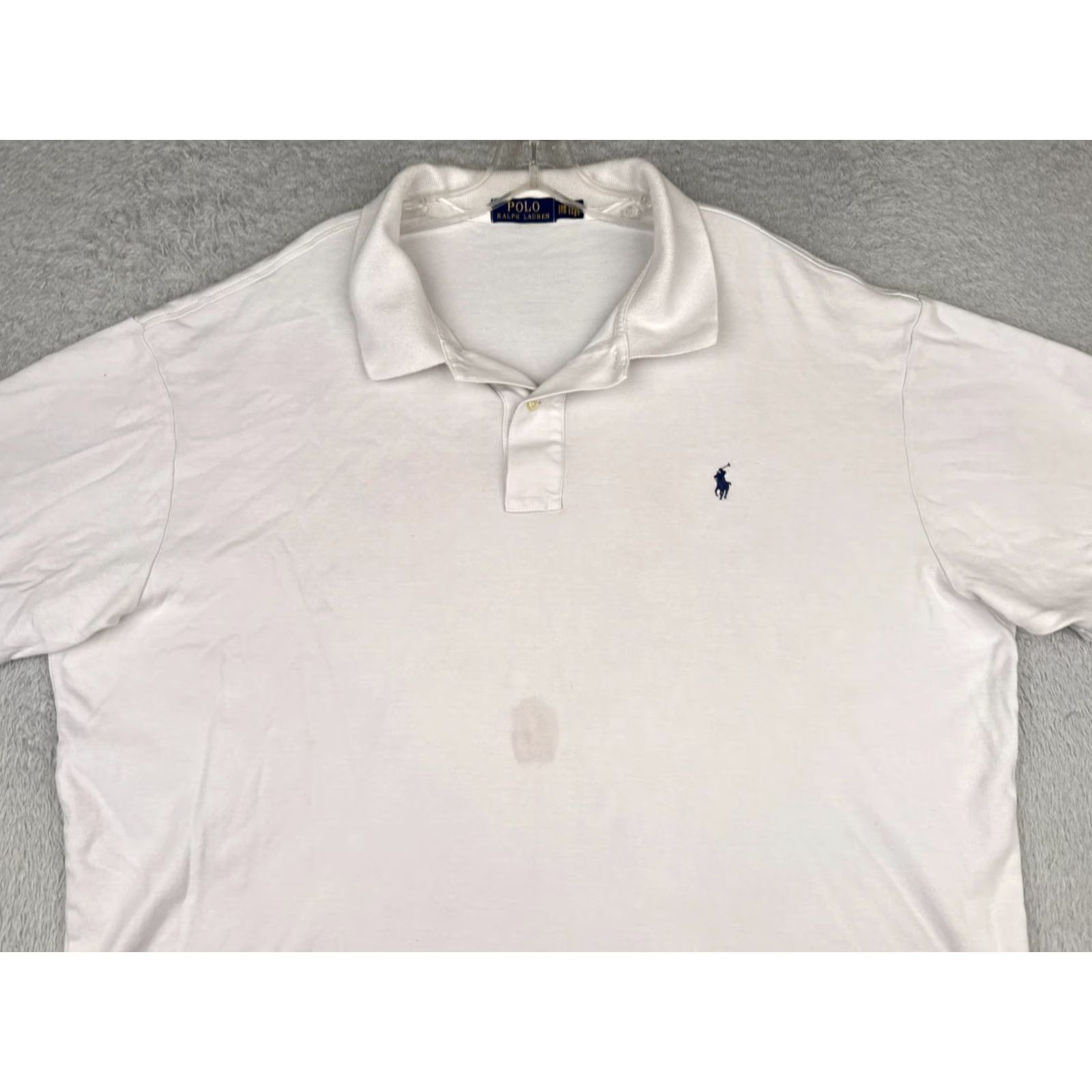Ralph Lauren Ralph Lauren Polo Shirt Adult 2XL XXL 2XB White Cotton Short Sleeve Mens Shirt Size US XXL / EU 58 / 5 - 4 Thumbnail