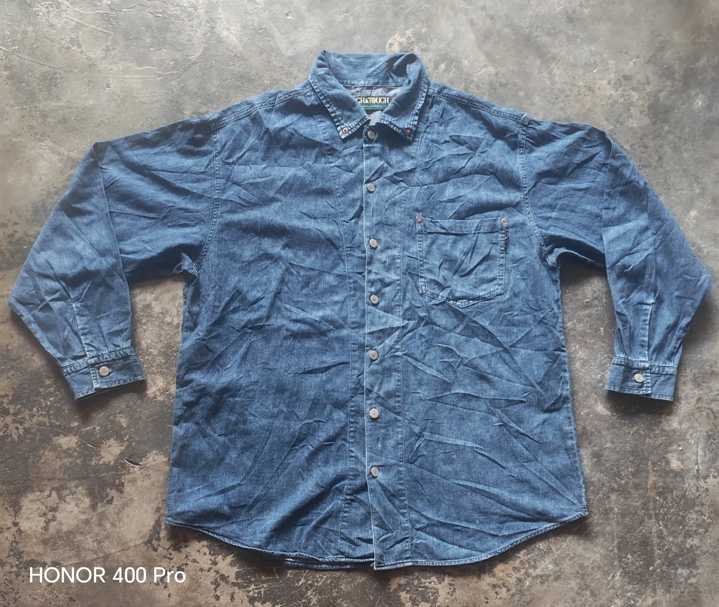 Japanese Brand Johnbull Rough & Tough Denim Work Shirt Japan Size US L / EU 52-54 / 3 - 6 Thumbnail