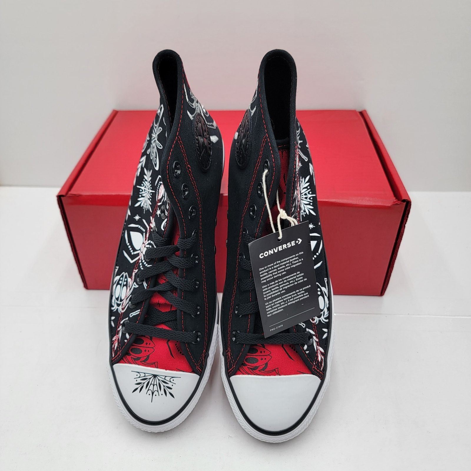 Converse Converse By You CTAS Hi Red/Black Custom Sneakers - Size 8 Size US 8 / EU 41 - 4 Thumbnail