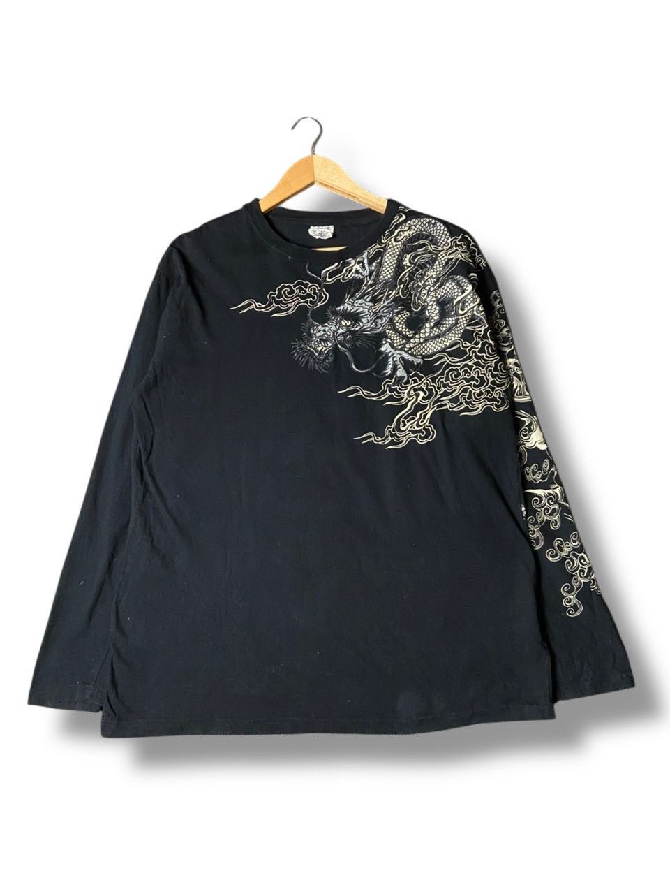 Japanese Brand Sukajan Style Dragon Graphic Long Sleeve Tshirt (167) Size US L / EU 52-54 / 3 - 1 Thumbnail