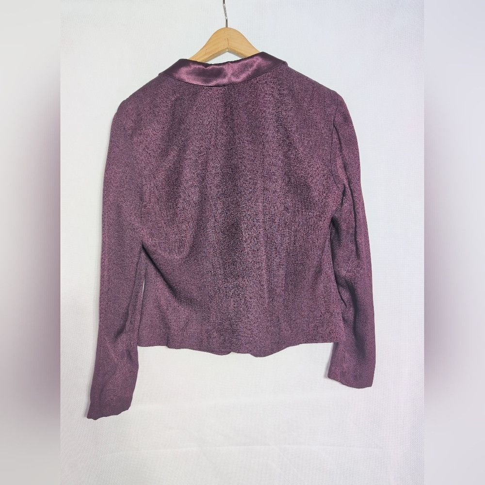 Other Vintage Sz 12 Purple Women's Jacket by J.B.S. Satin Collar Size XL / US 12-14 / IT 48-50 - 4 Thumbnail