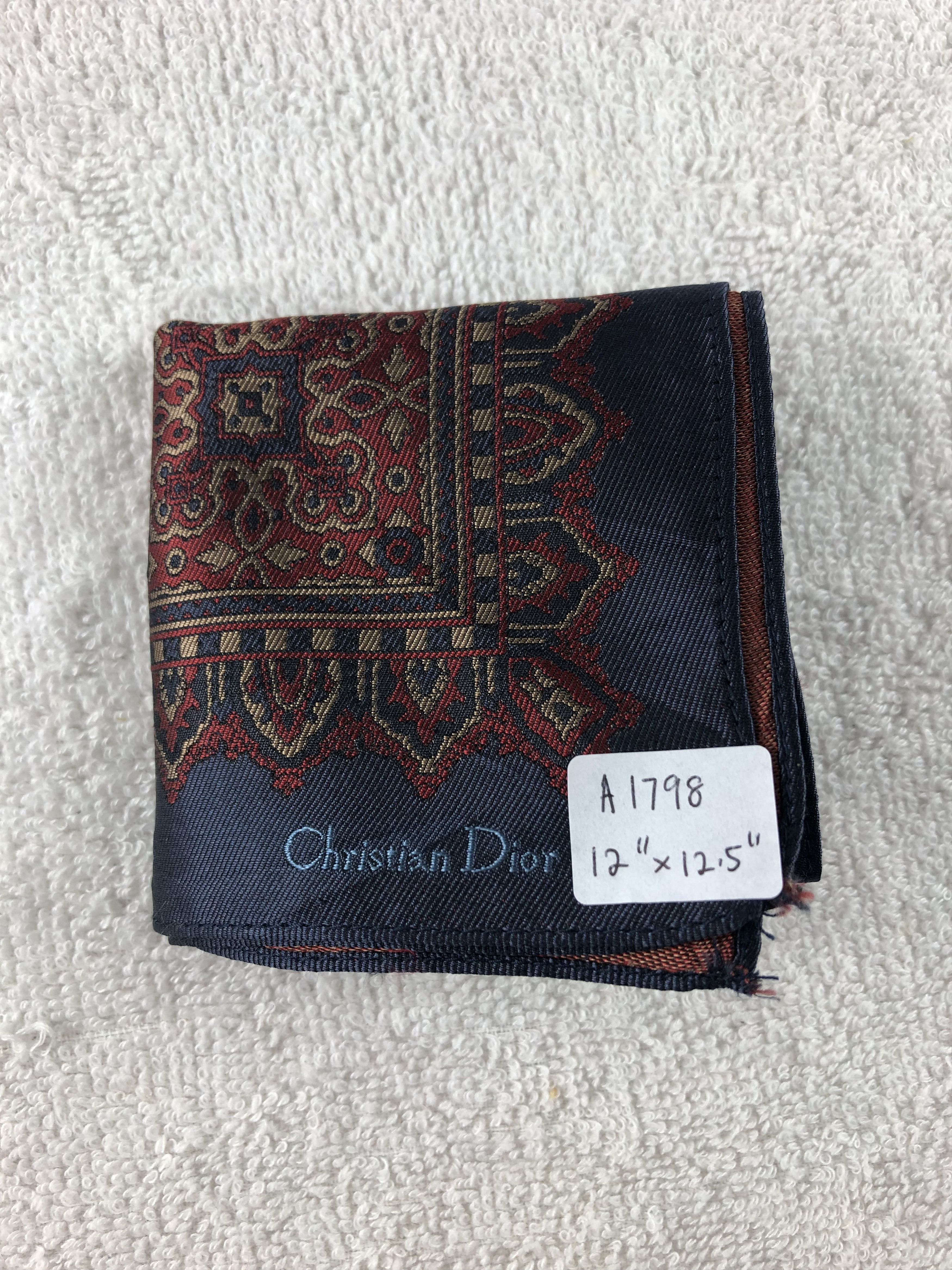 Vintage Christian Dior Mini Handkerchief / Bandana / Neckerchief Size ONE SIZE - 4 Thumbnail