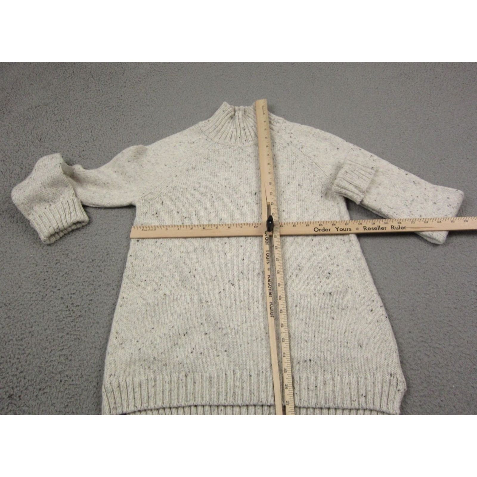J. Jill J.Jill Sweater Womens XS Creme Mock Neck Pullover Casual Knit Pattern Solid Pullover 80s 90s City Classic Womens XS Beige Size XS / US 0-2 / IT 36-38 - 7 Thumbnail