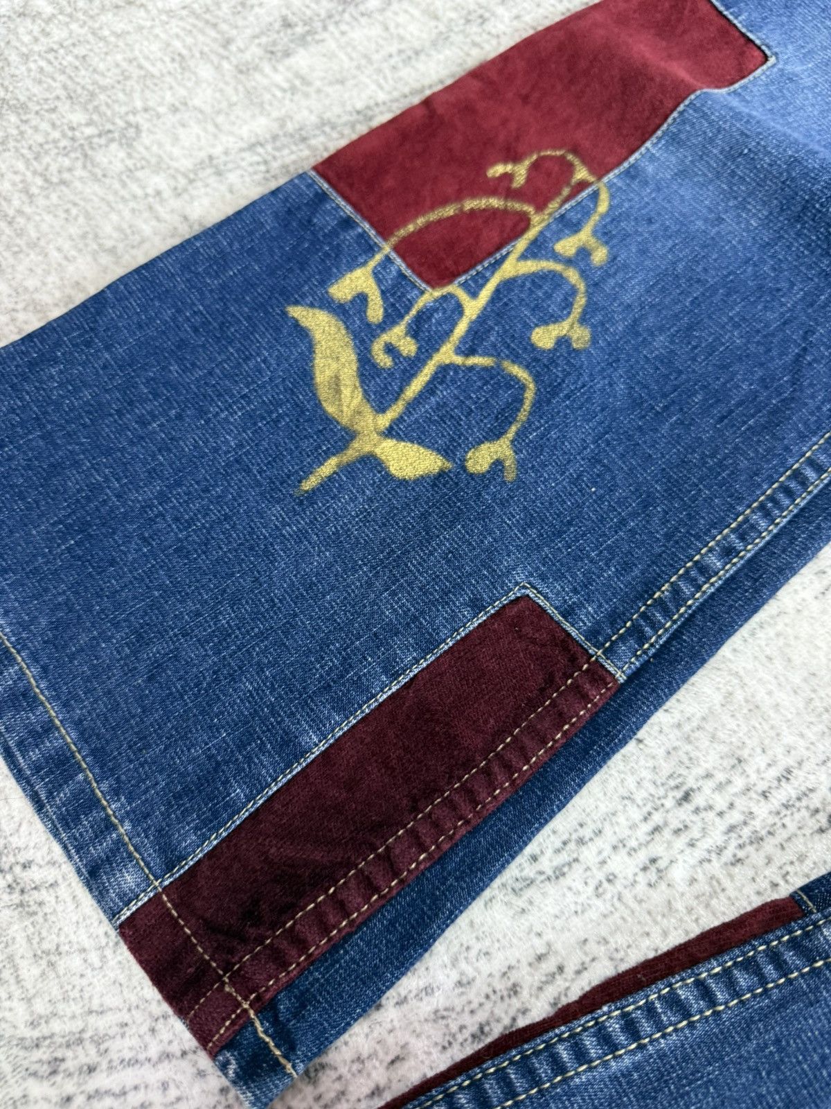 Japanese Brand × Tornado Mart Tornado Mart Style Patch Work Flared Jeans Route 66 Size US 28 / EU 44 - 10 Thumbnail