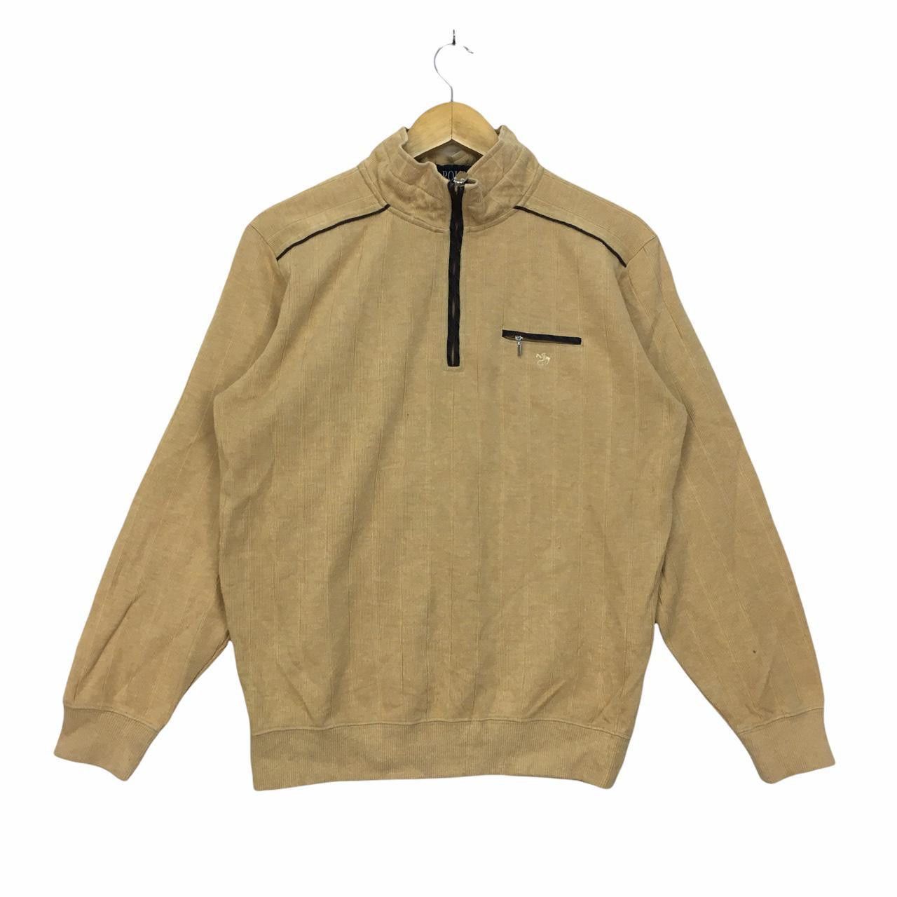 Vintage Vtg POLO British Country Spirit Quarter Zip Sweatshirt Size US L / EU 52-54 / 3 - 1 Thumbnail