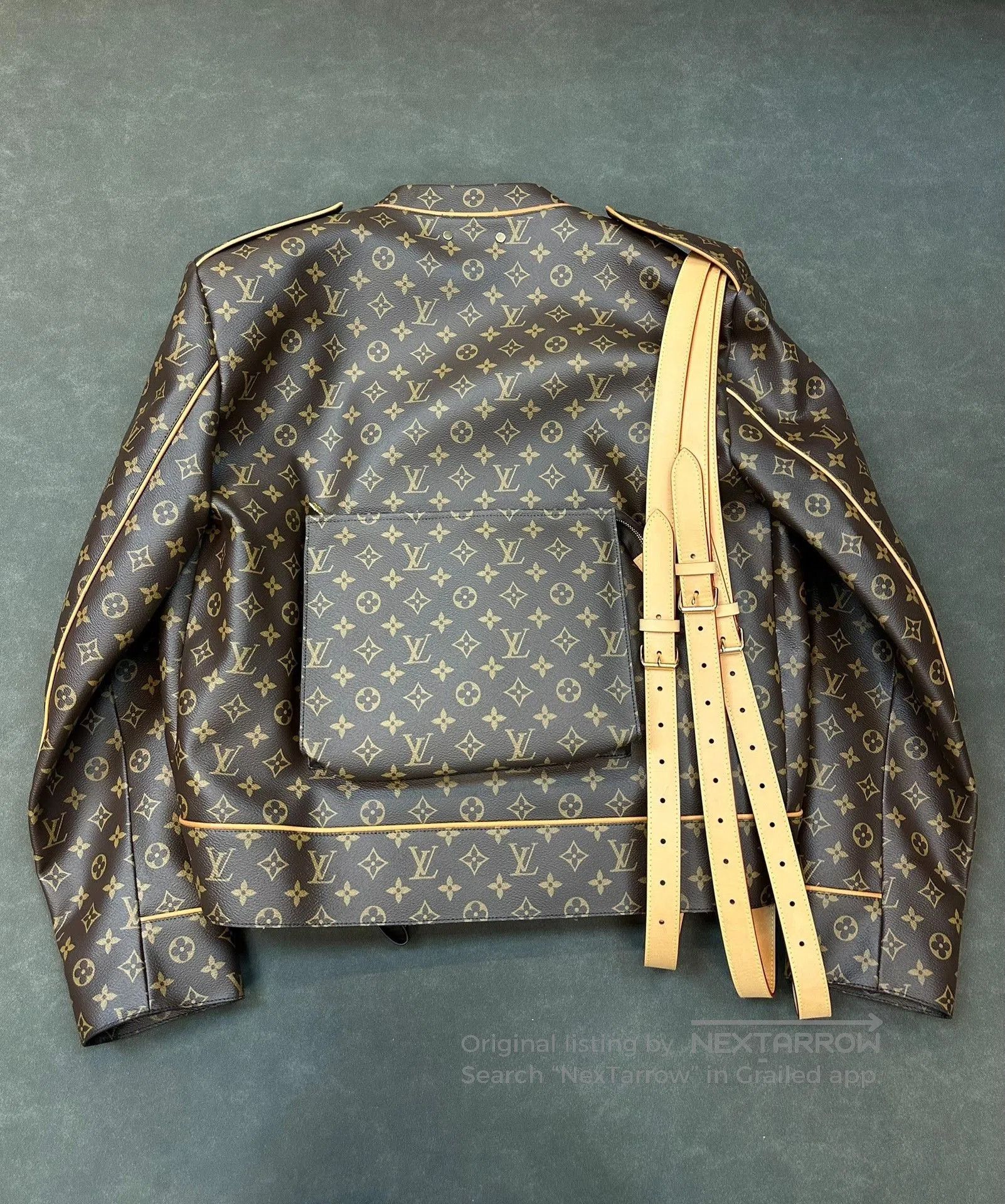 Louis Vuitton Louis Vuitton Navy Monogram Multi-pocket Leather Jacket. Size US M / EU 48-50 / 2 - 3 Thumbnail