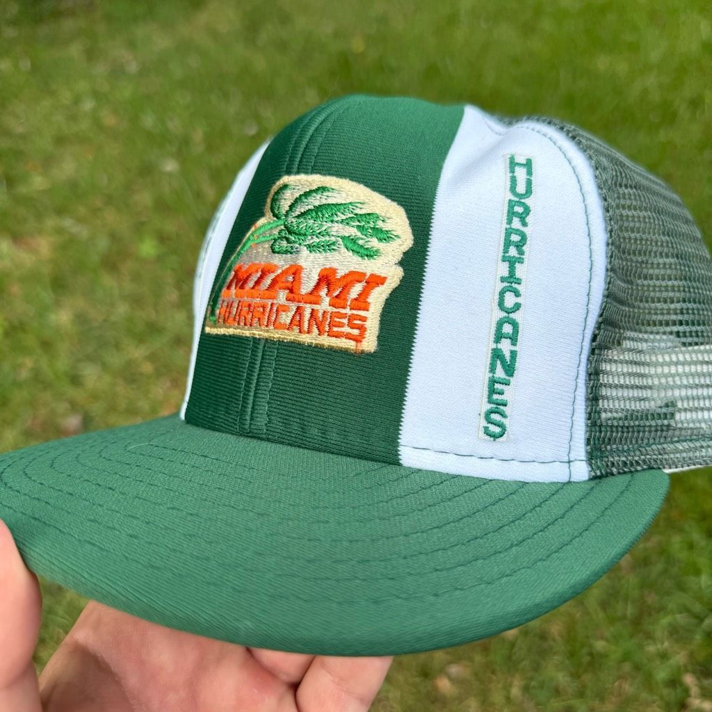 Starter Vintage Miami Hurricanes AJD Lucky Stripes Mesh Trucker Snap Size ONE SIZE - 2 Thumbnail