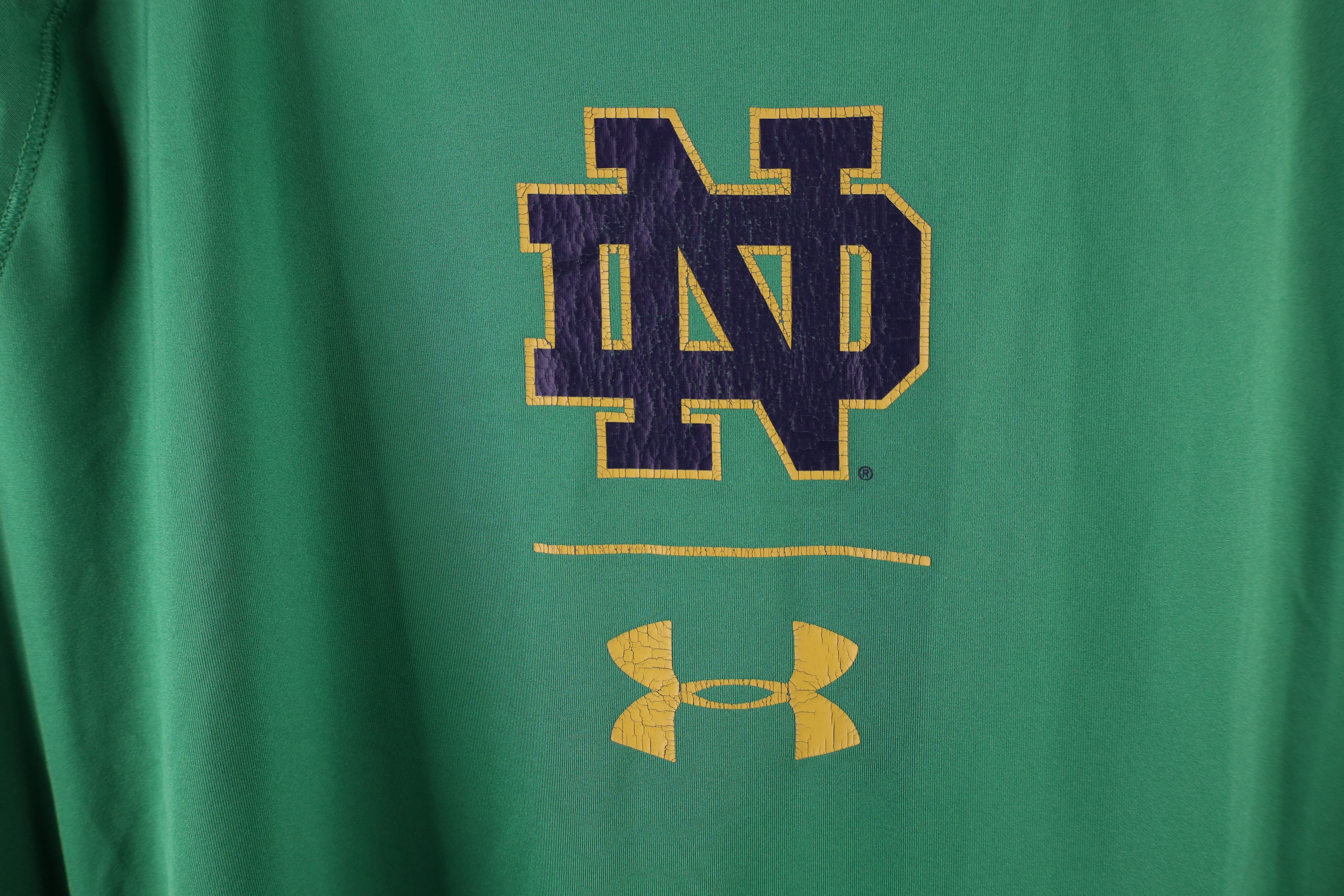 Under Armour × Vintage Under Armour Knit Notre Dame University Long Sleeve T-Shirt Size US L / EU 52-54 / 3 - 4 Thumbnail