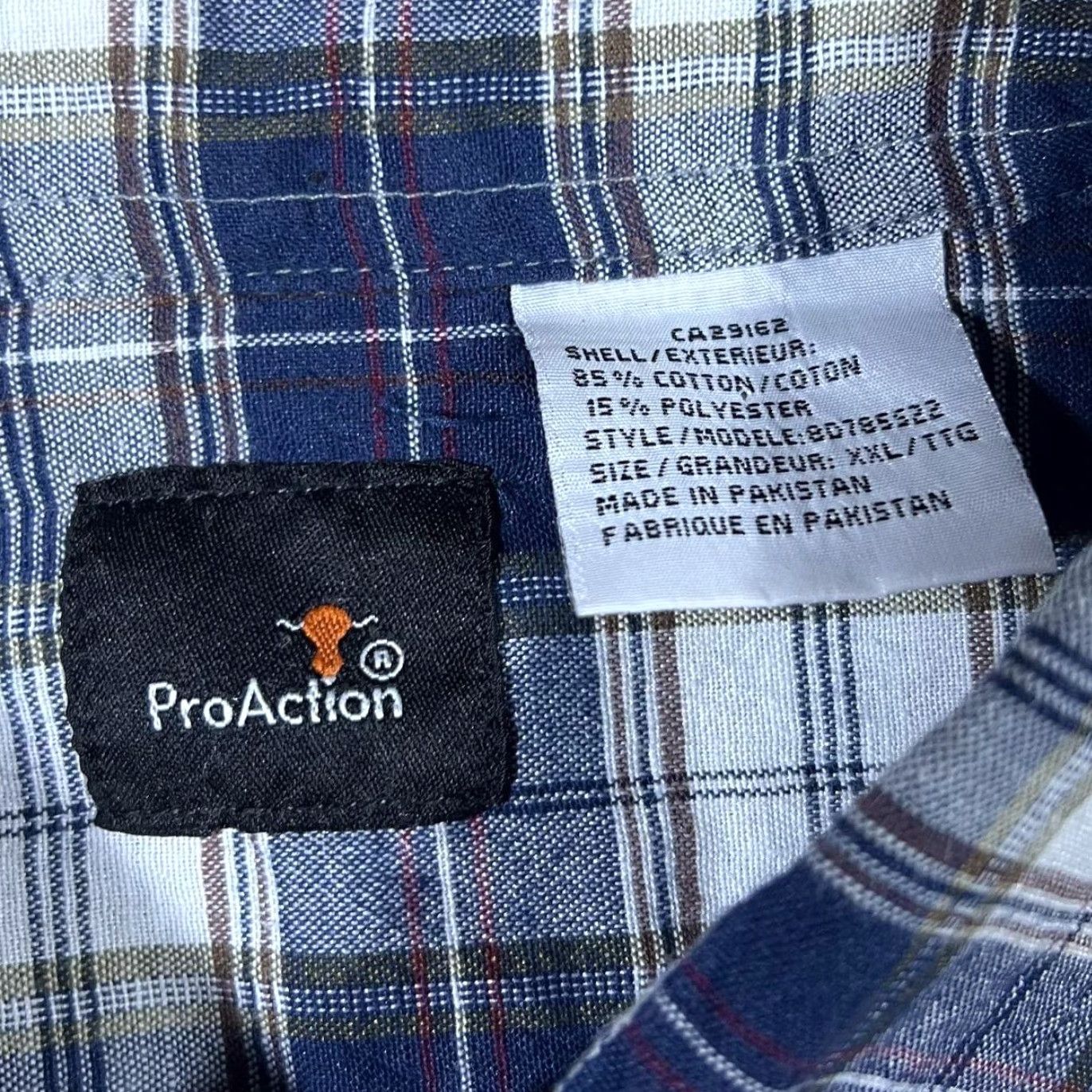 Vintage VINTAGE ProAction Cowboy Western Plaid Check Popper Long Sleeve Shirt XXL Mens Dress Shirt Size US XXL / EU 58 / 5 - 4 Thumbnail